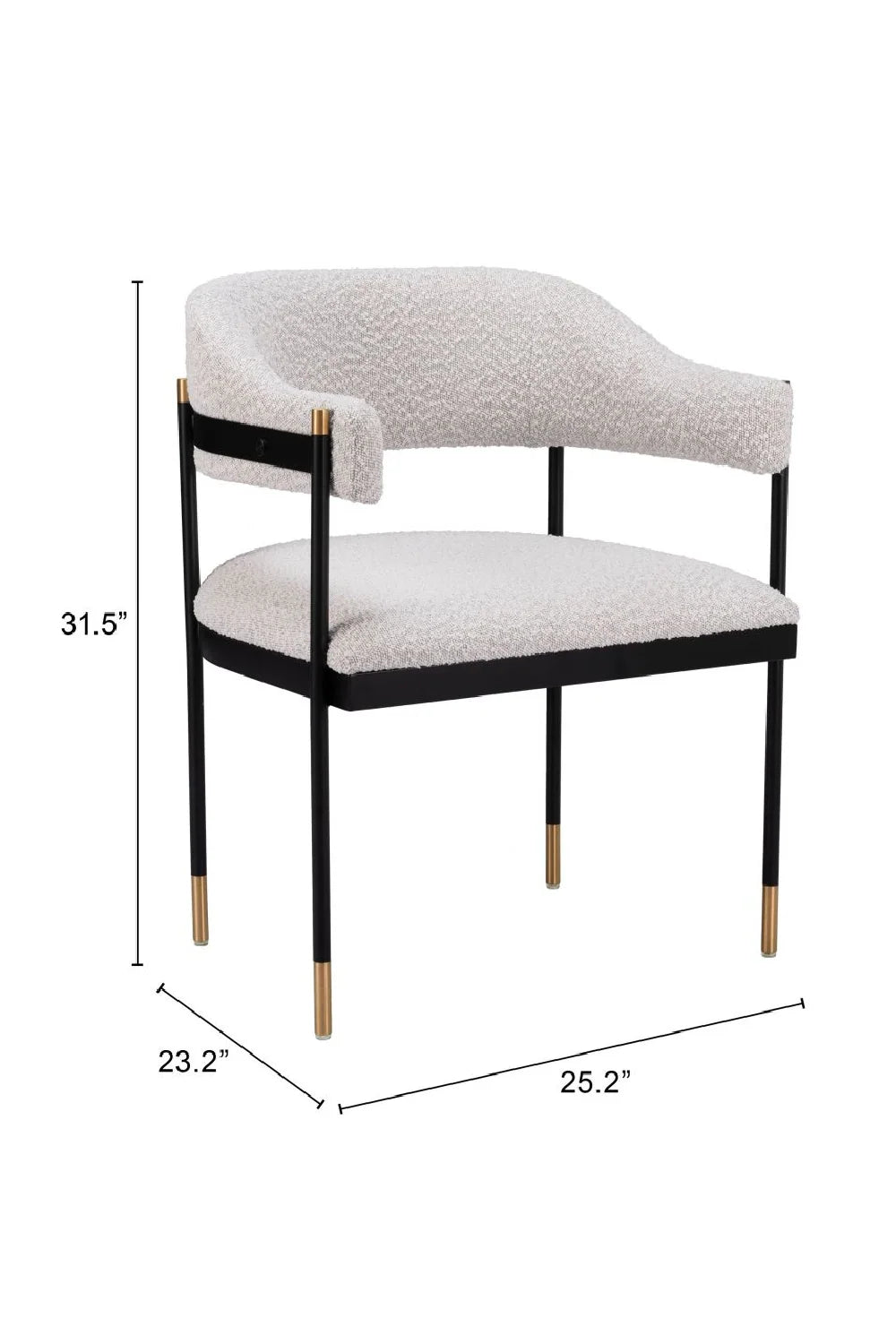 Luxury Upholstered Modern Dining Armchair European Style for Villa