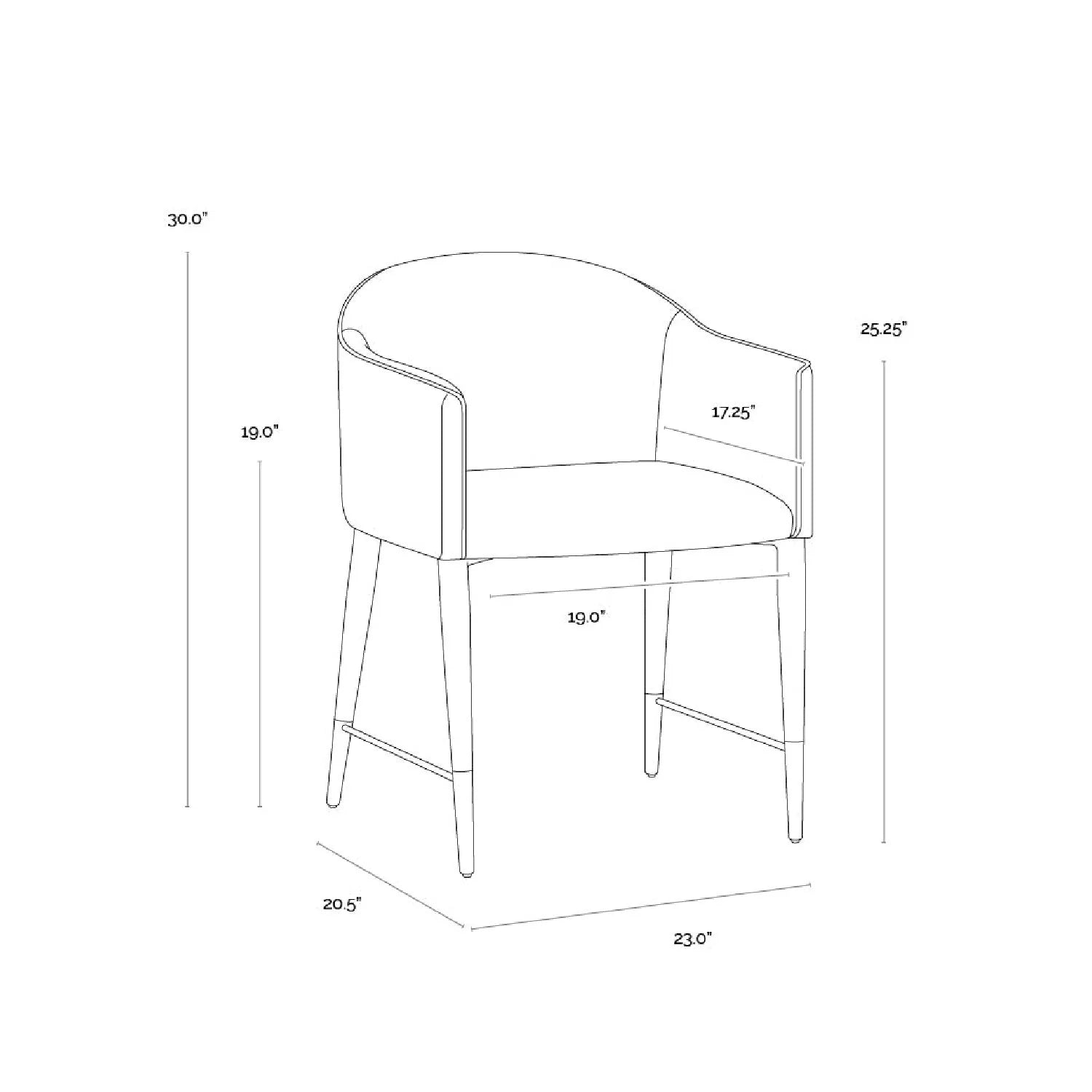 Luxury Upholstered Modern Dining Armchair European Style for Villa