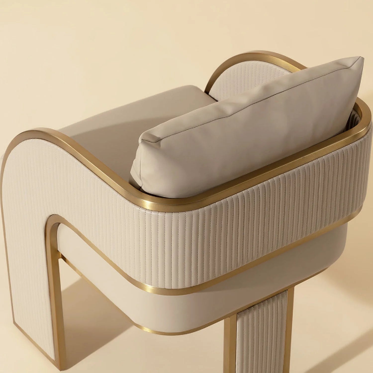 Luxury Upholstered Modern Dining Armchair European Style for Villa