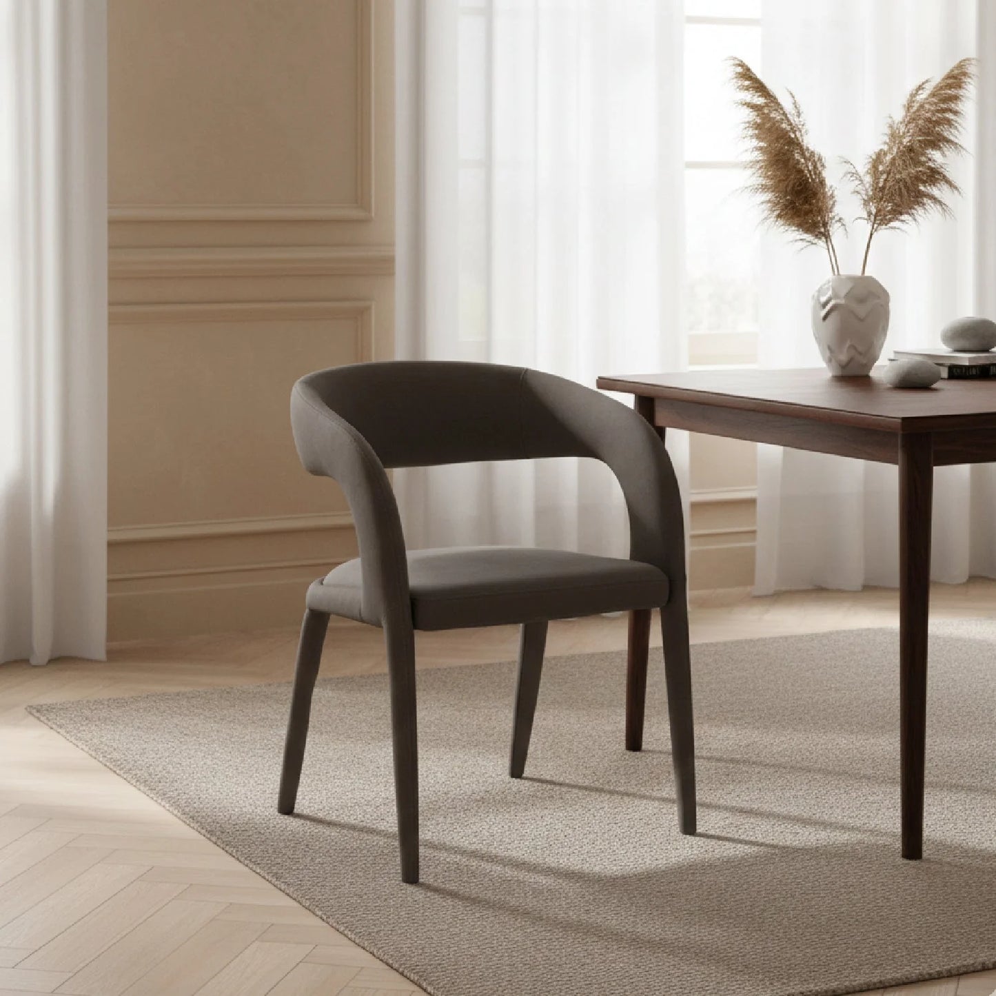 Luxury Upholstered Modern Dining Chair European Style for Villa