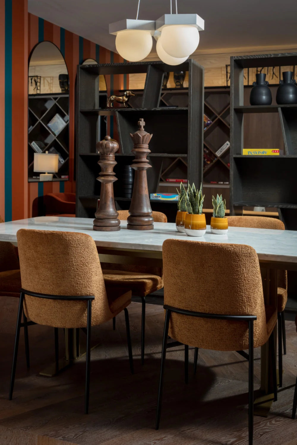 Luxury Upholstered Modern Dining Chair European Style for Villa