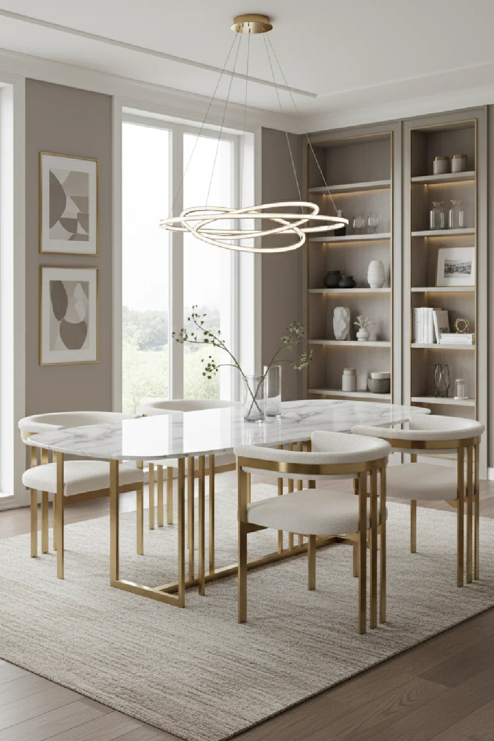 Luxury Upholstered Modern Dining Chair European Style for Villa