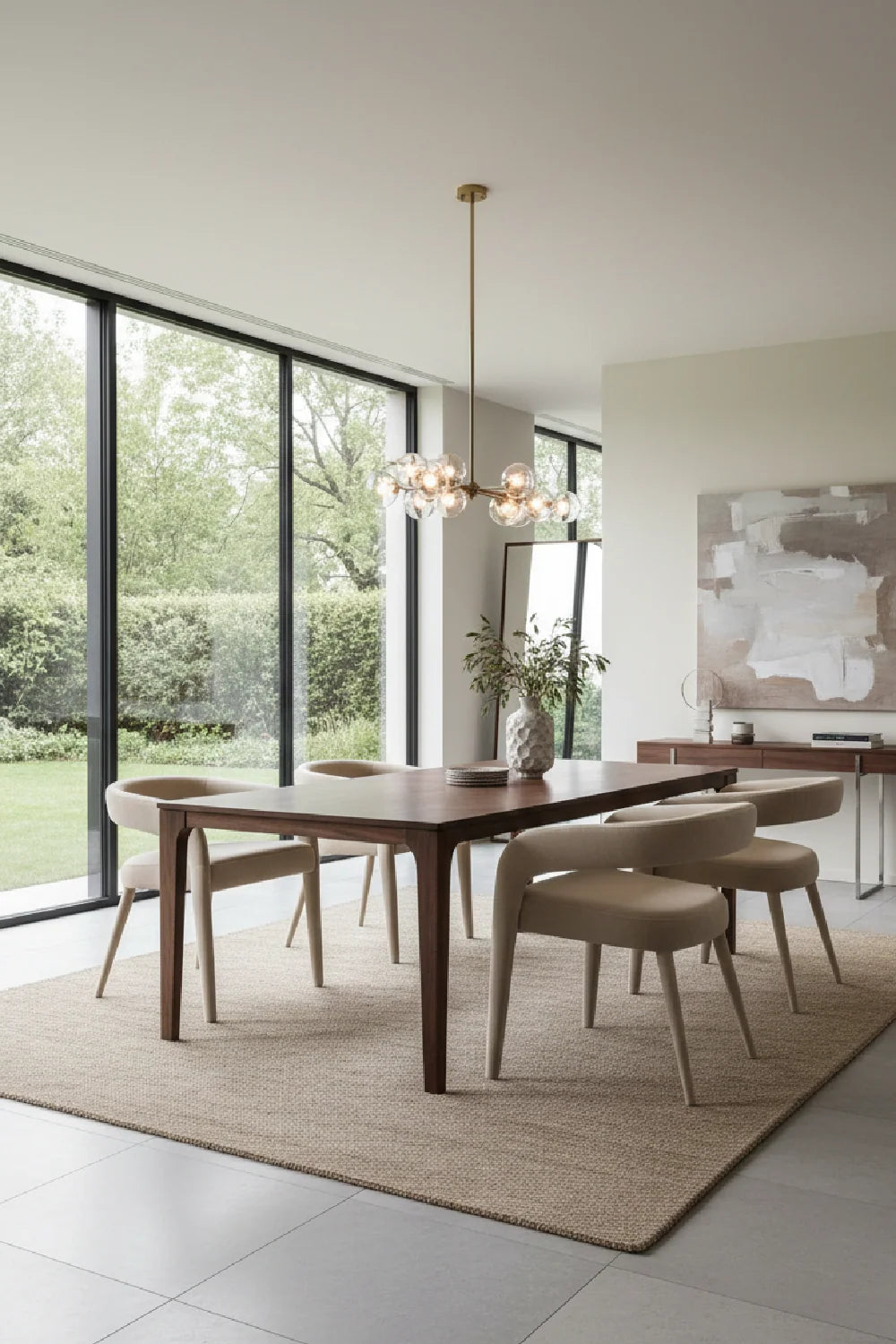 Luxury Upholstered Modern Dining Chair European Style for Villa