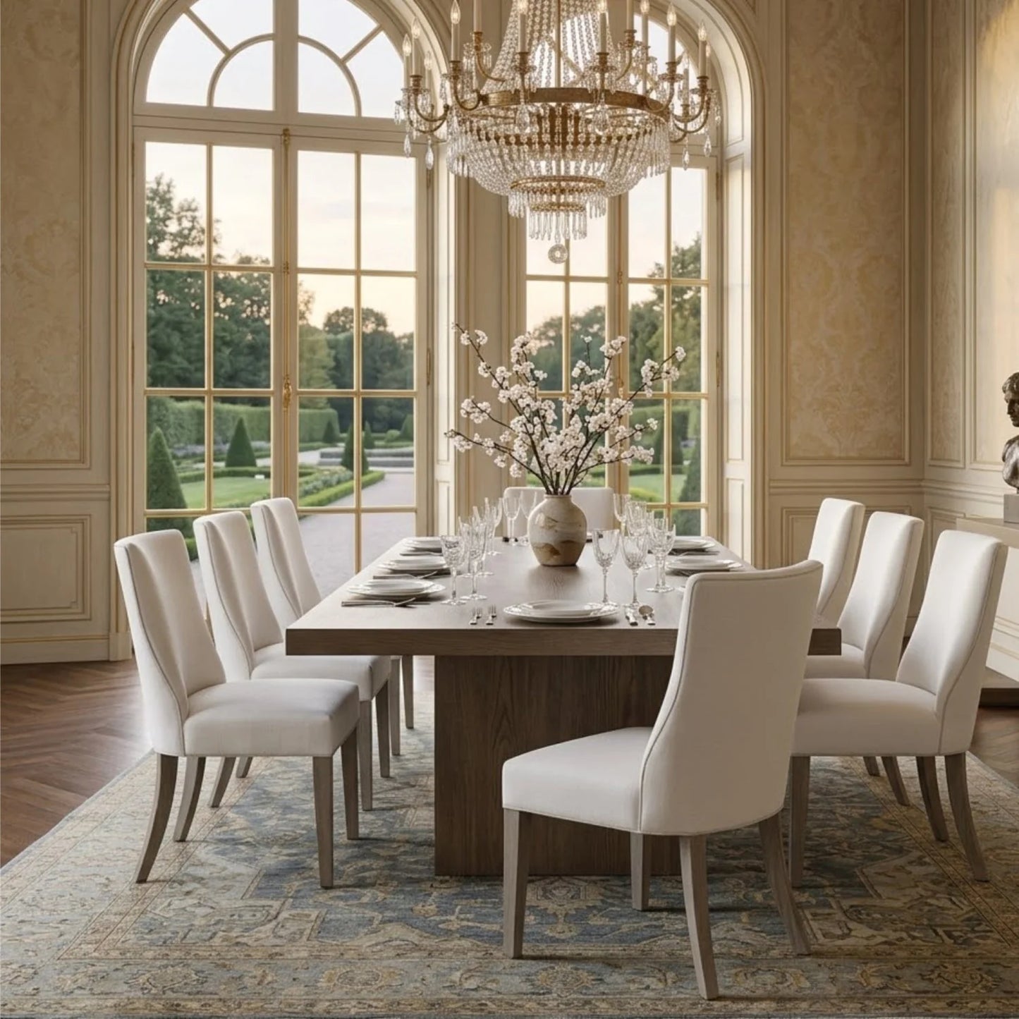 Luxury Upholstered Modern Dining Chair European Style for Villa