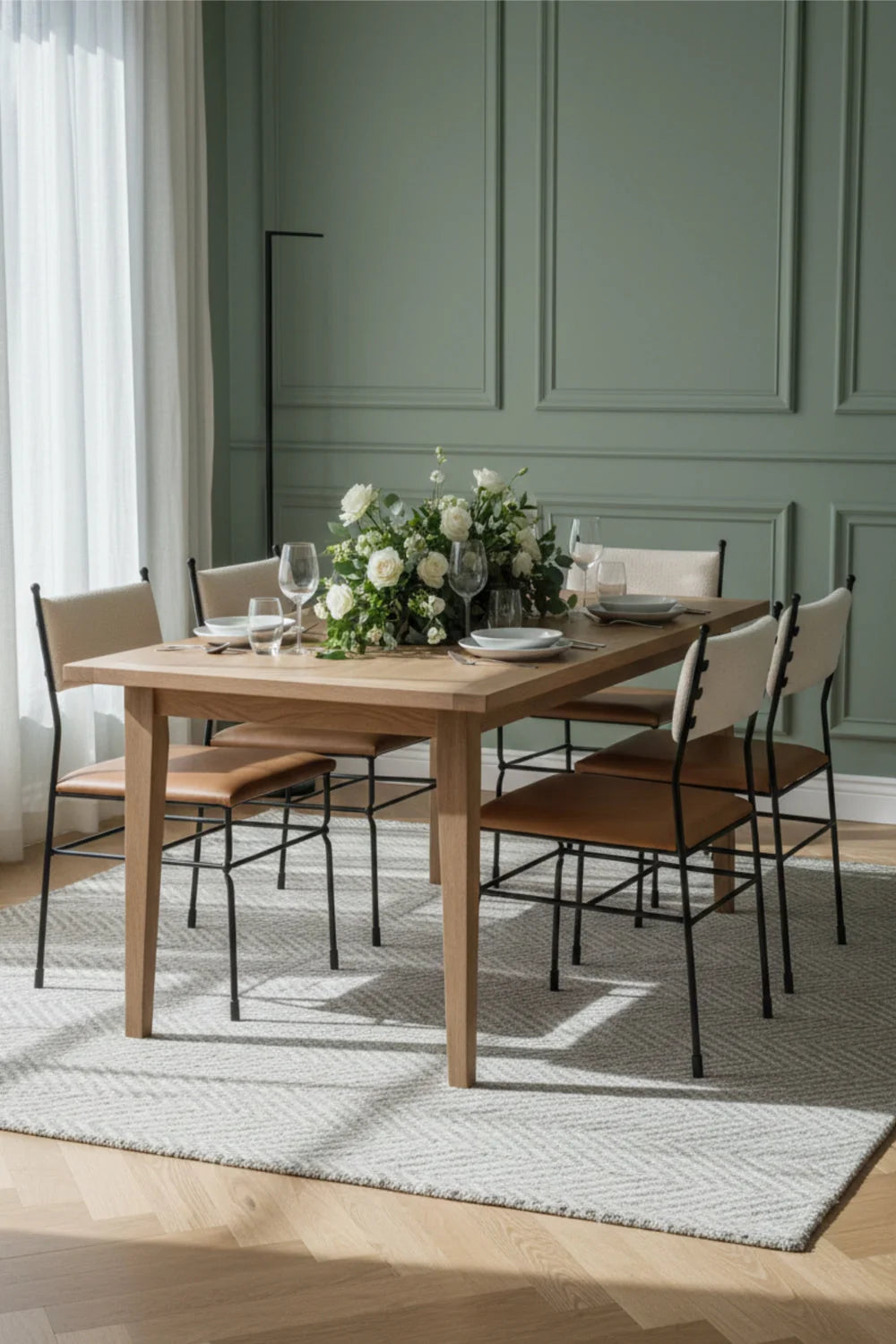 Luxury Upholstered Modern Dining Chair European Style for Villa