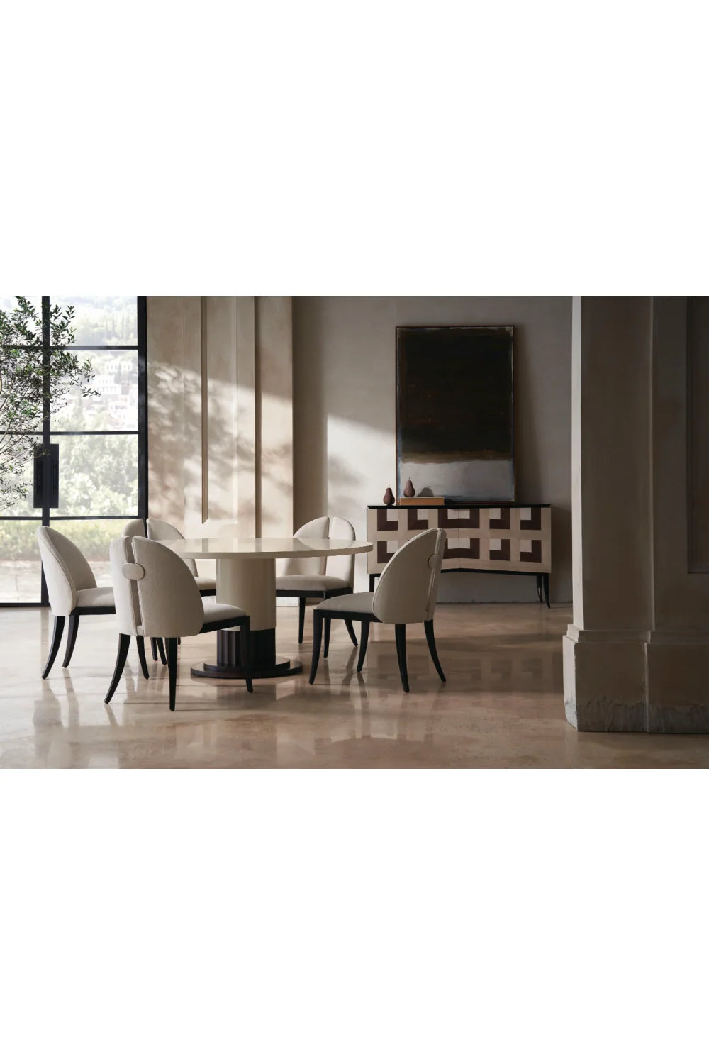 Luxury Upholstered Modern Dining Chair European Style for Villa