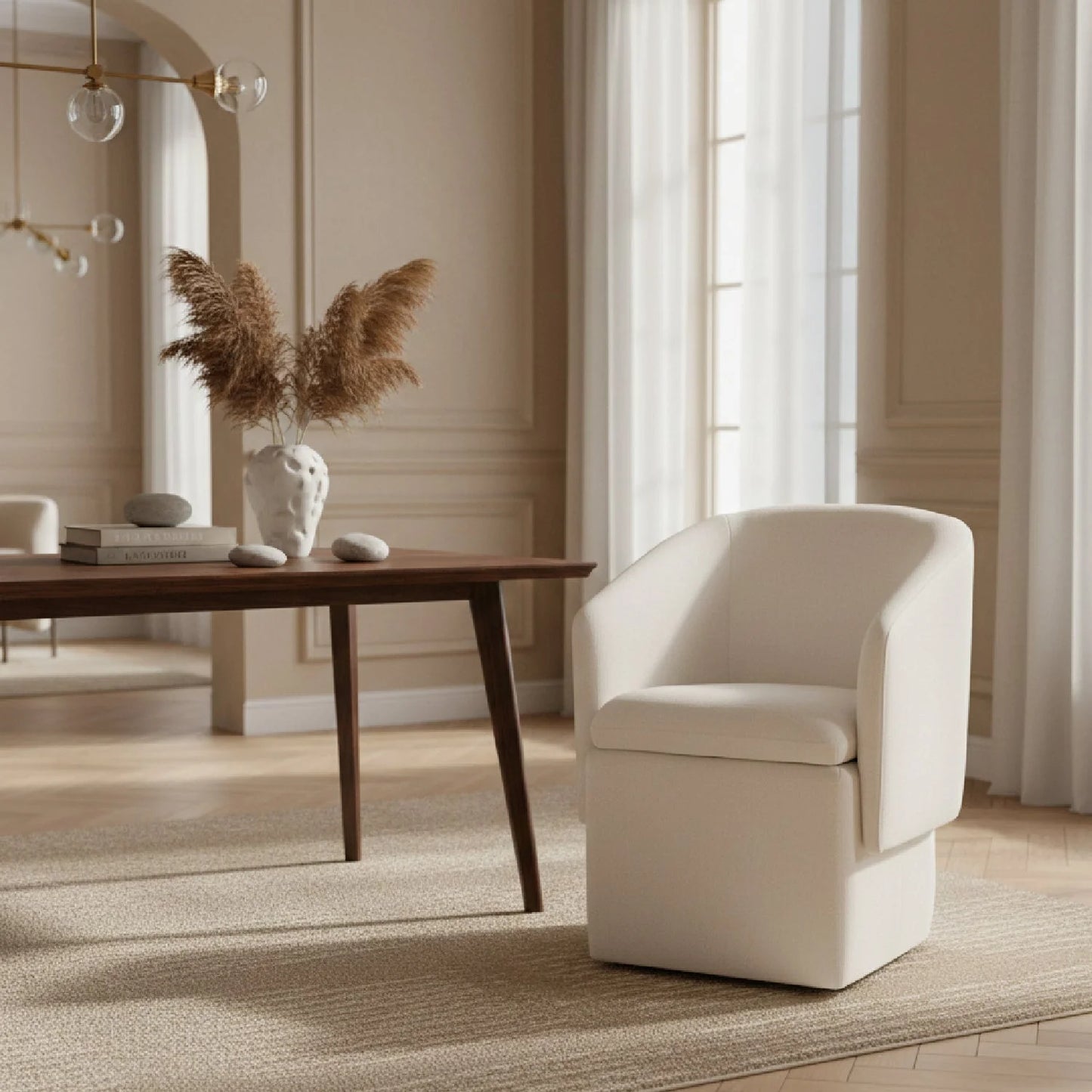 Luxury Upholstered Modern Dining Chair European Style for Villa