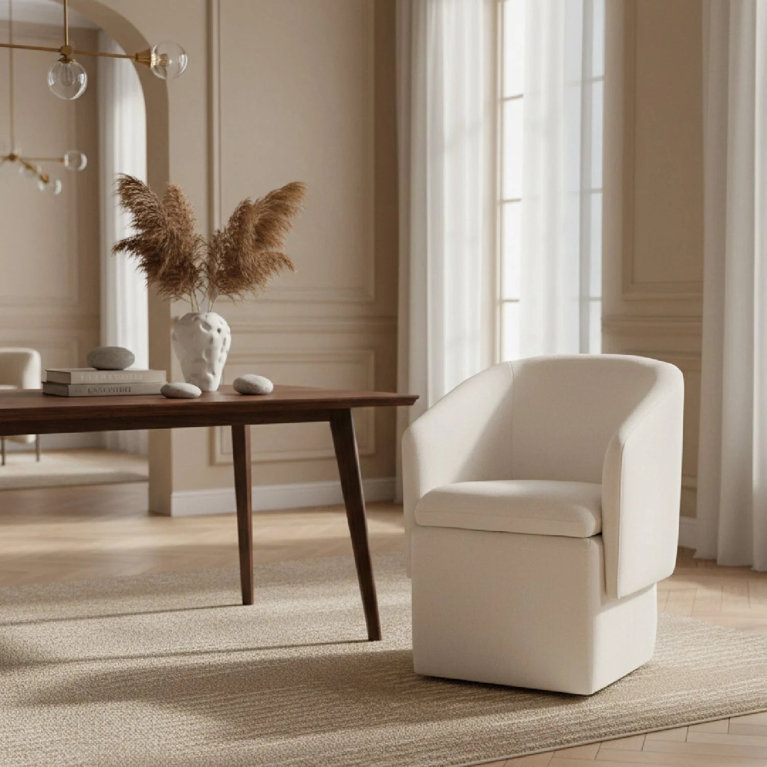 Luxury Upholstered Modern Dining Chair European Style for Villa
