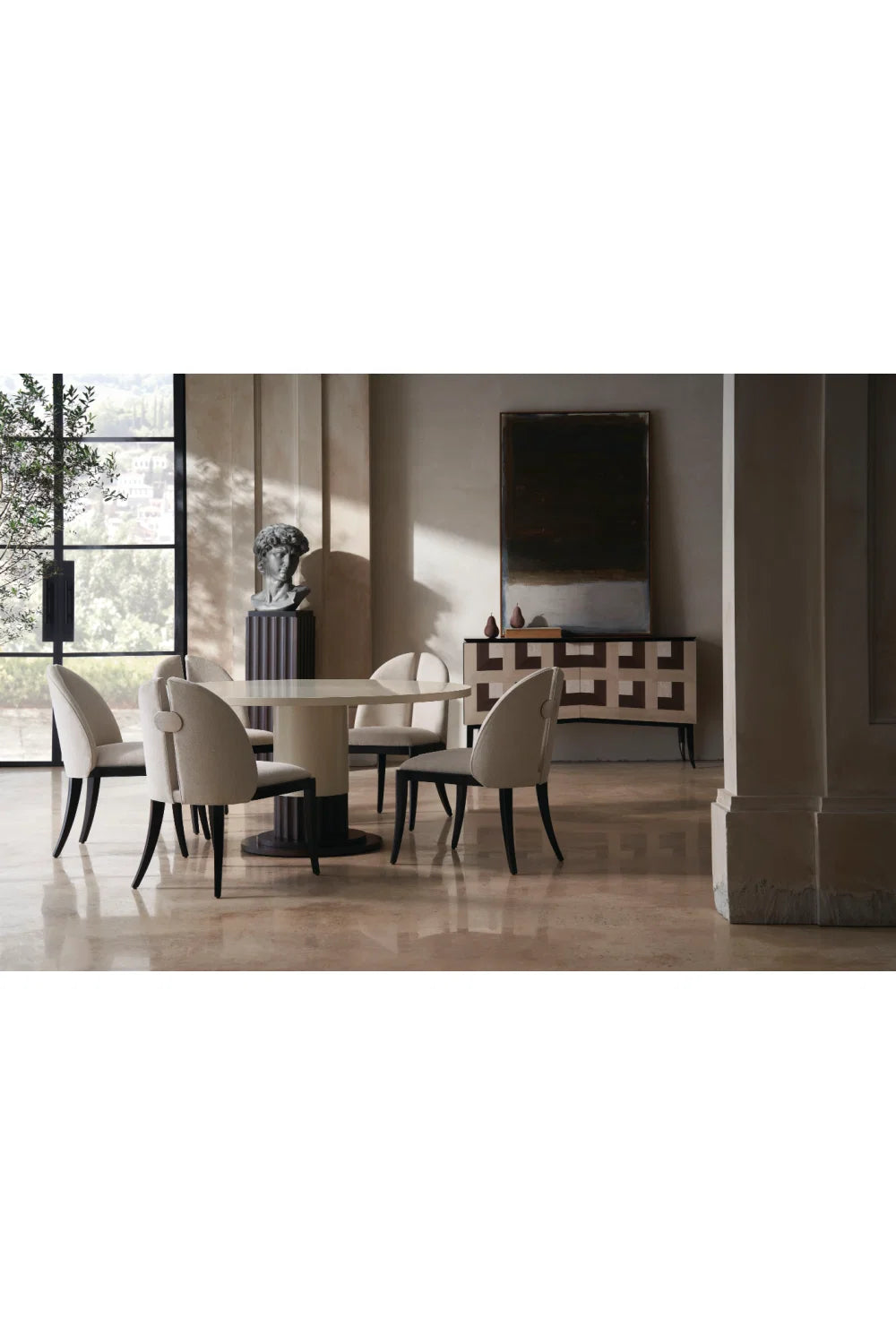 Luxury Upholstered Modern Dining Chair European Style for Villa