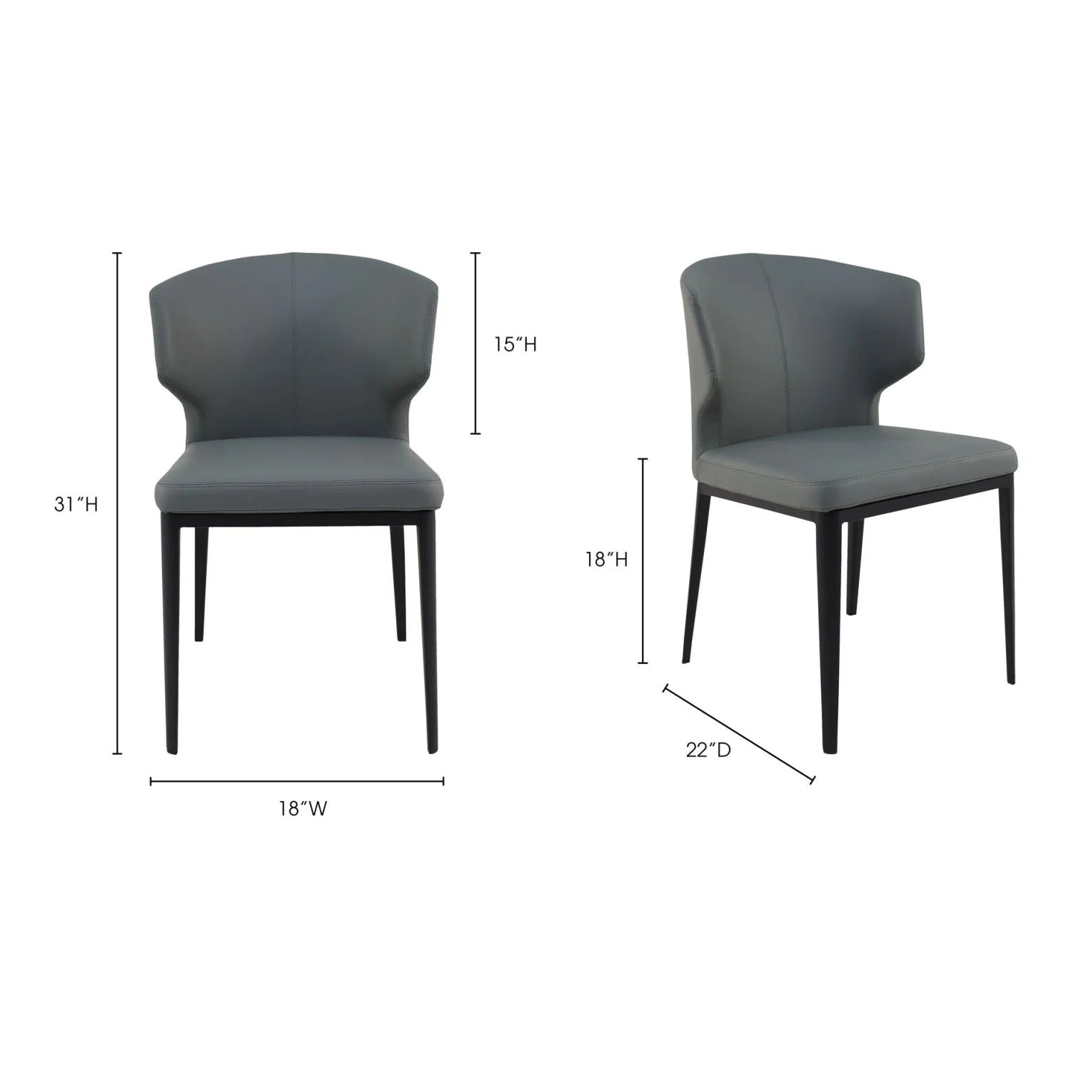 Luxury Upholstered Modern Dining Chair European Style for Villa