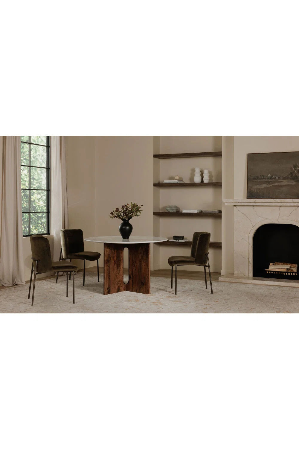 Luxury Upholstered Modern Dining Chair European Style for Villa