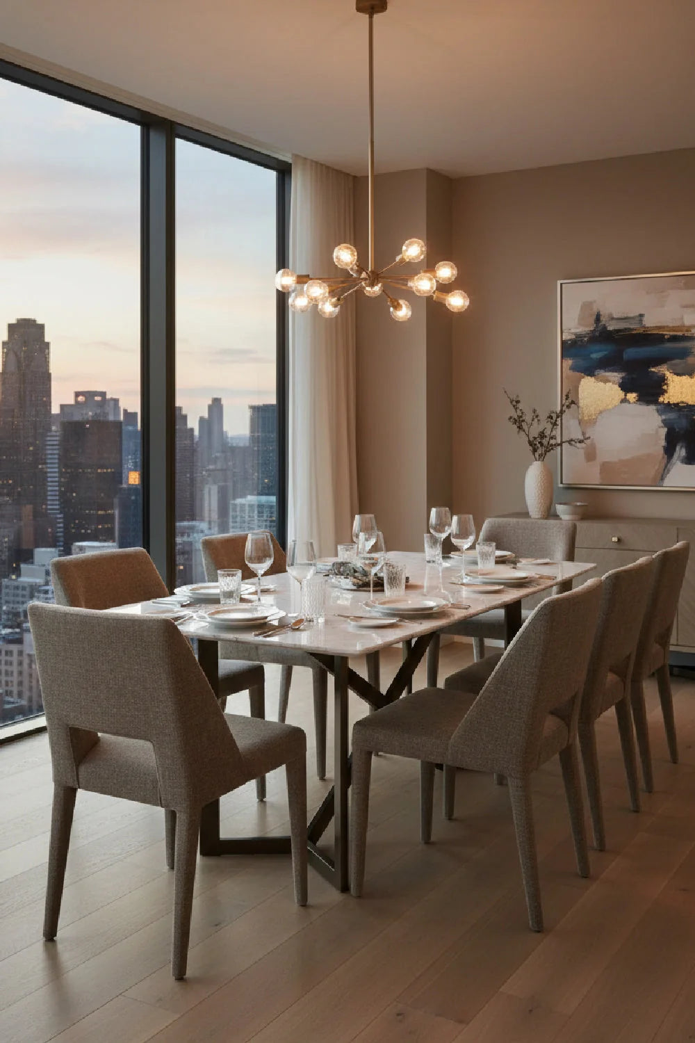 Luxury Upholstered Modern Dining Chair European Style for Villa