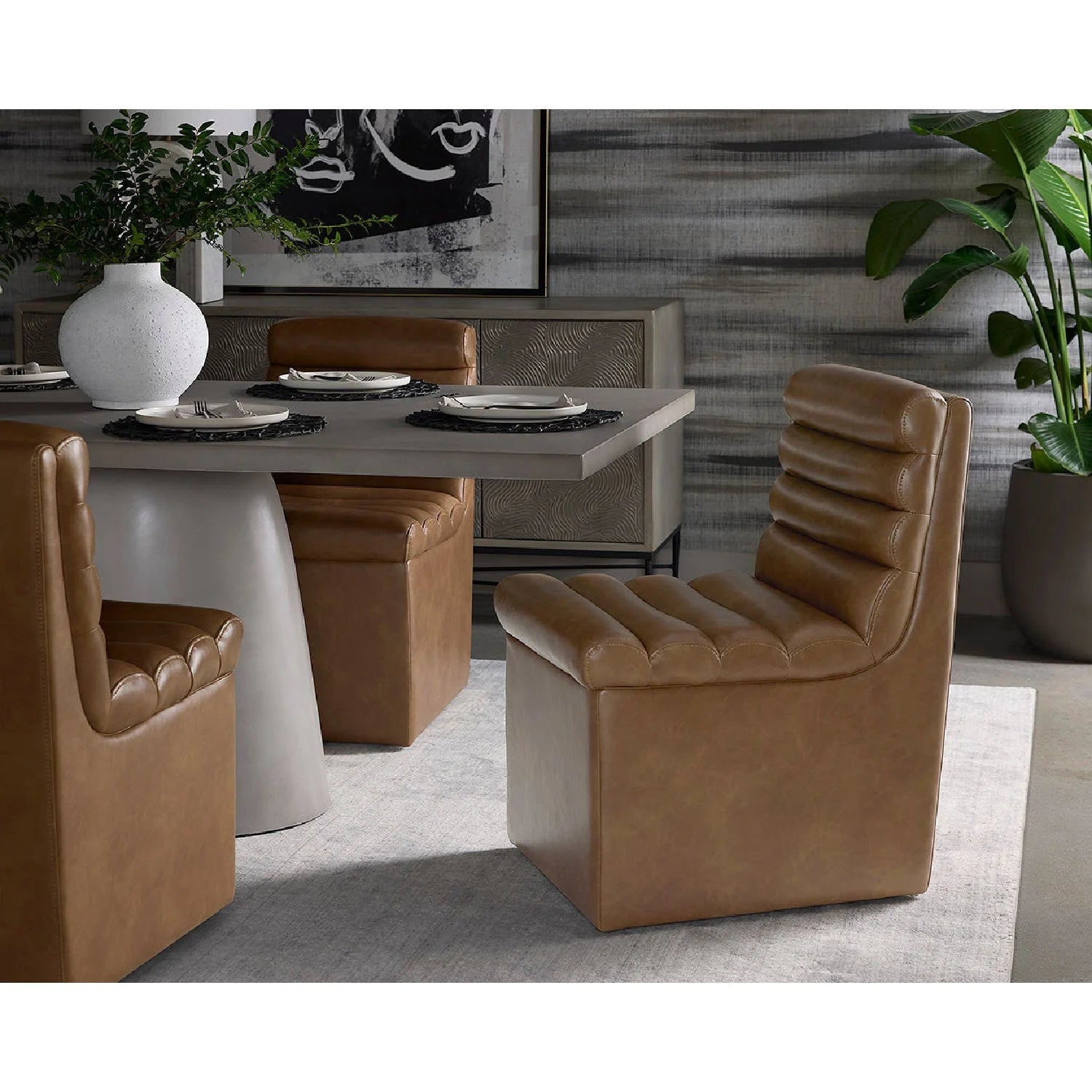 Luxury Upholstered Modern Dining Chair European Style for Villa