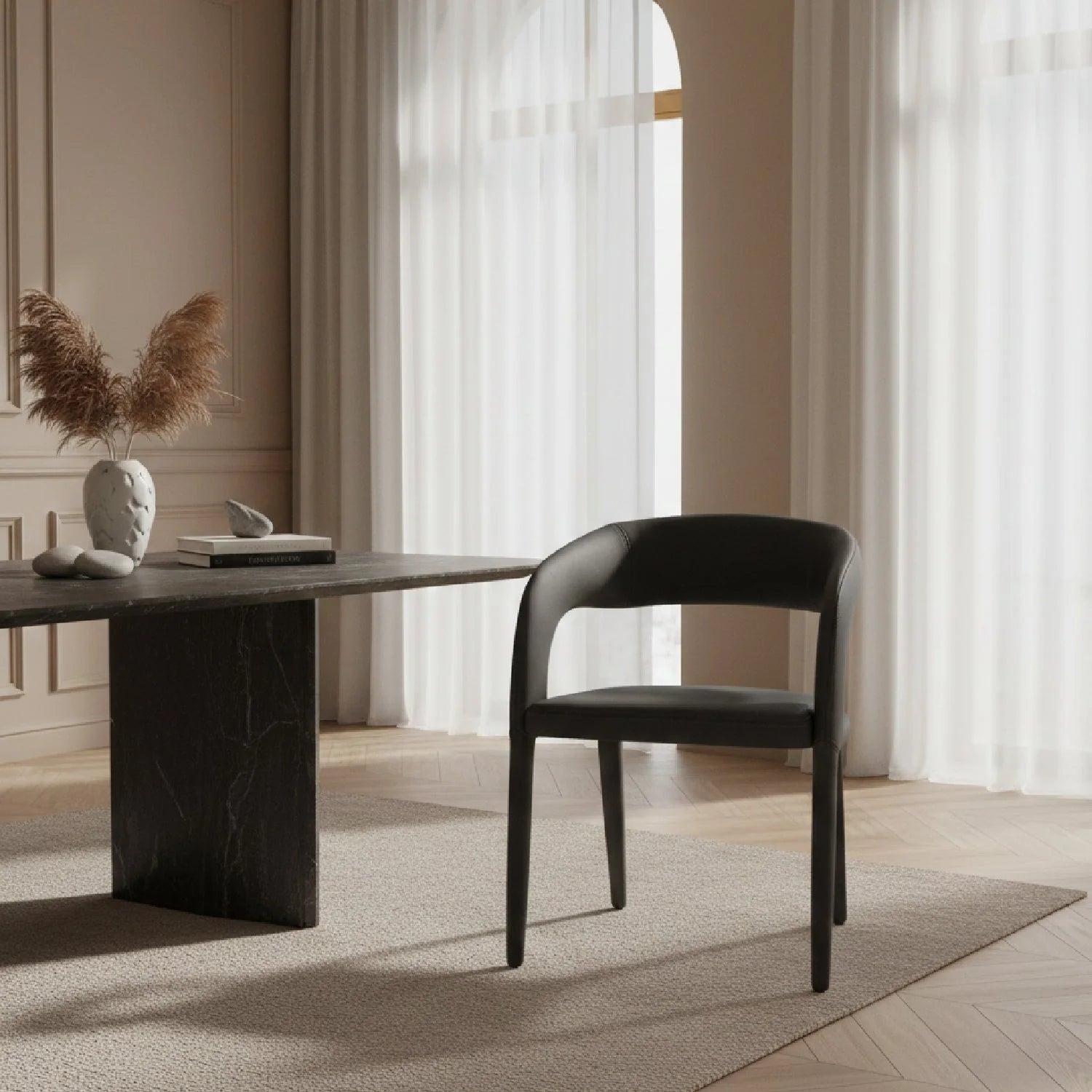 Luxury Upholstered Modern Dining Chair European Style for Villa