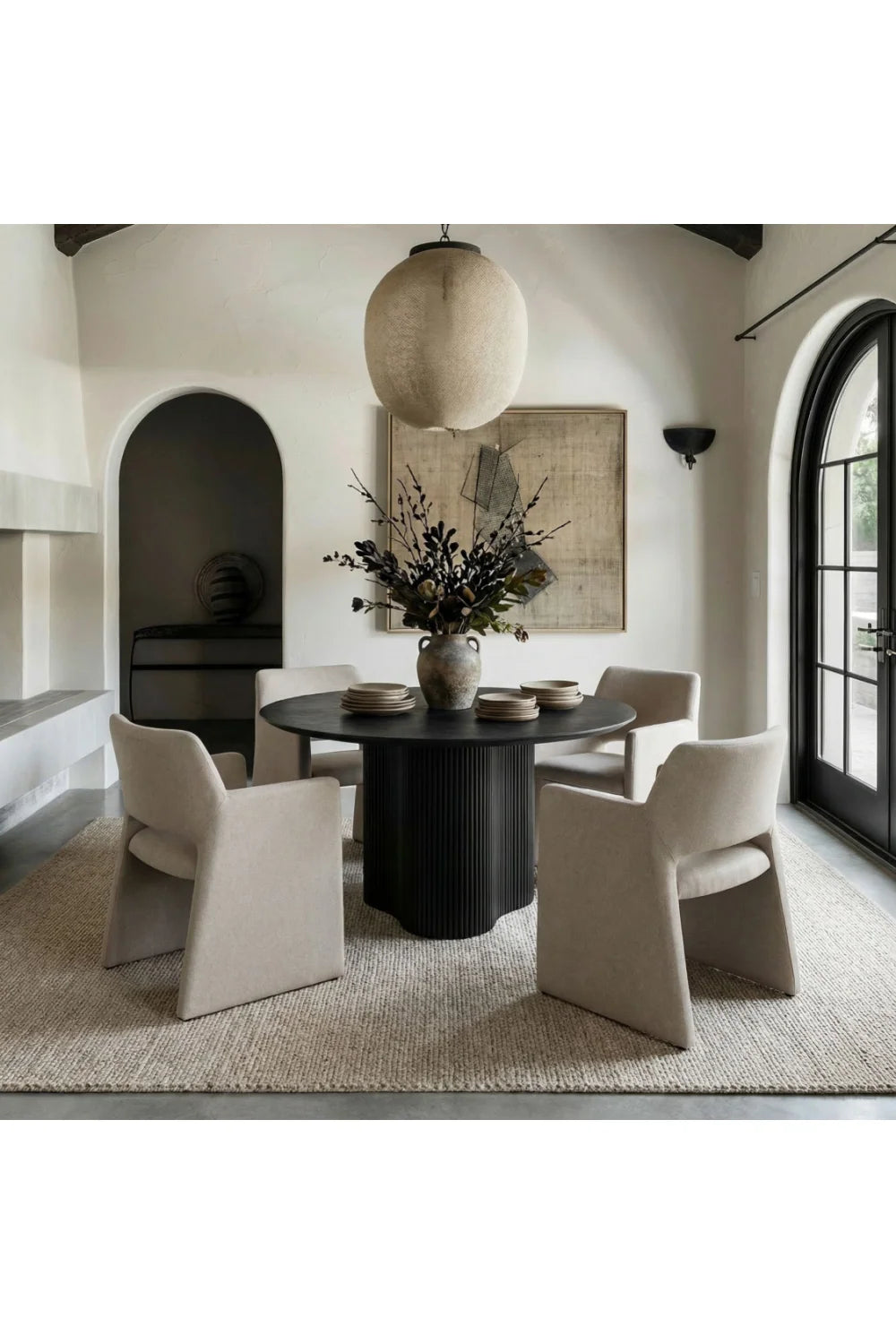 Luxury Upholstered Modern Dining Chair European Style for Villa
