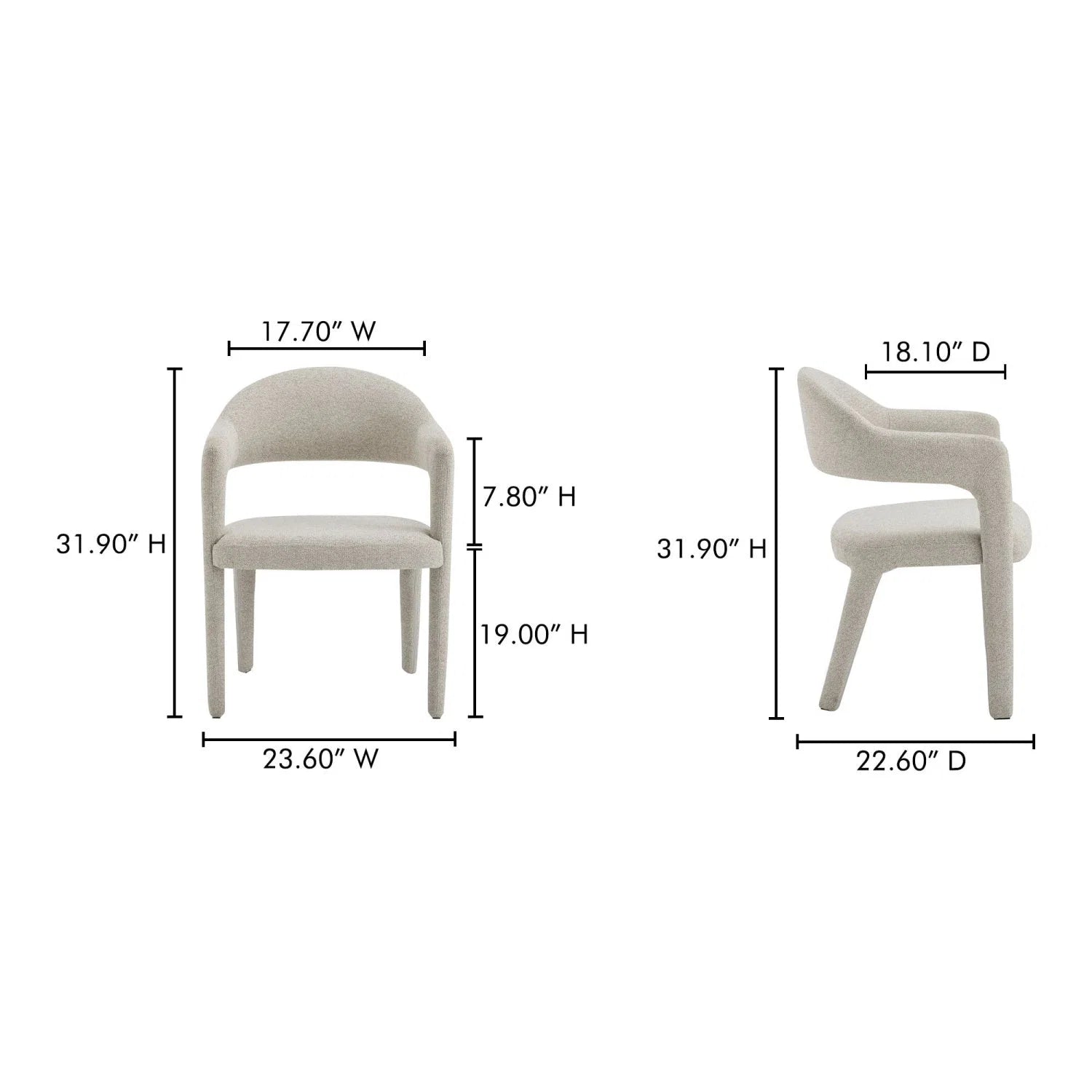 Luxury Upholstered Modern Dining Chair European Style for Villa
