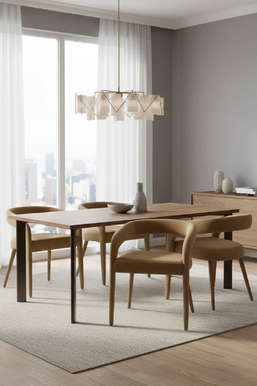 Luxury Upholstered Modern Dining Chair European Style for Villa