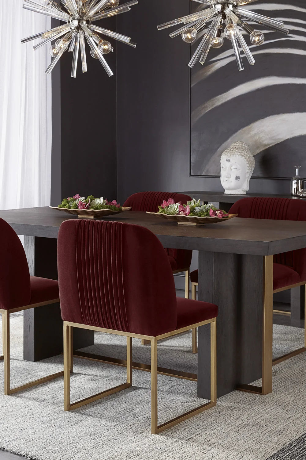 Luxury Upholstered Modern Dining Chair European Style for Villa