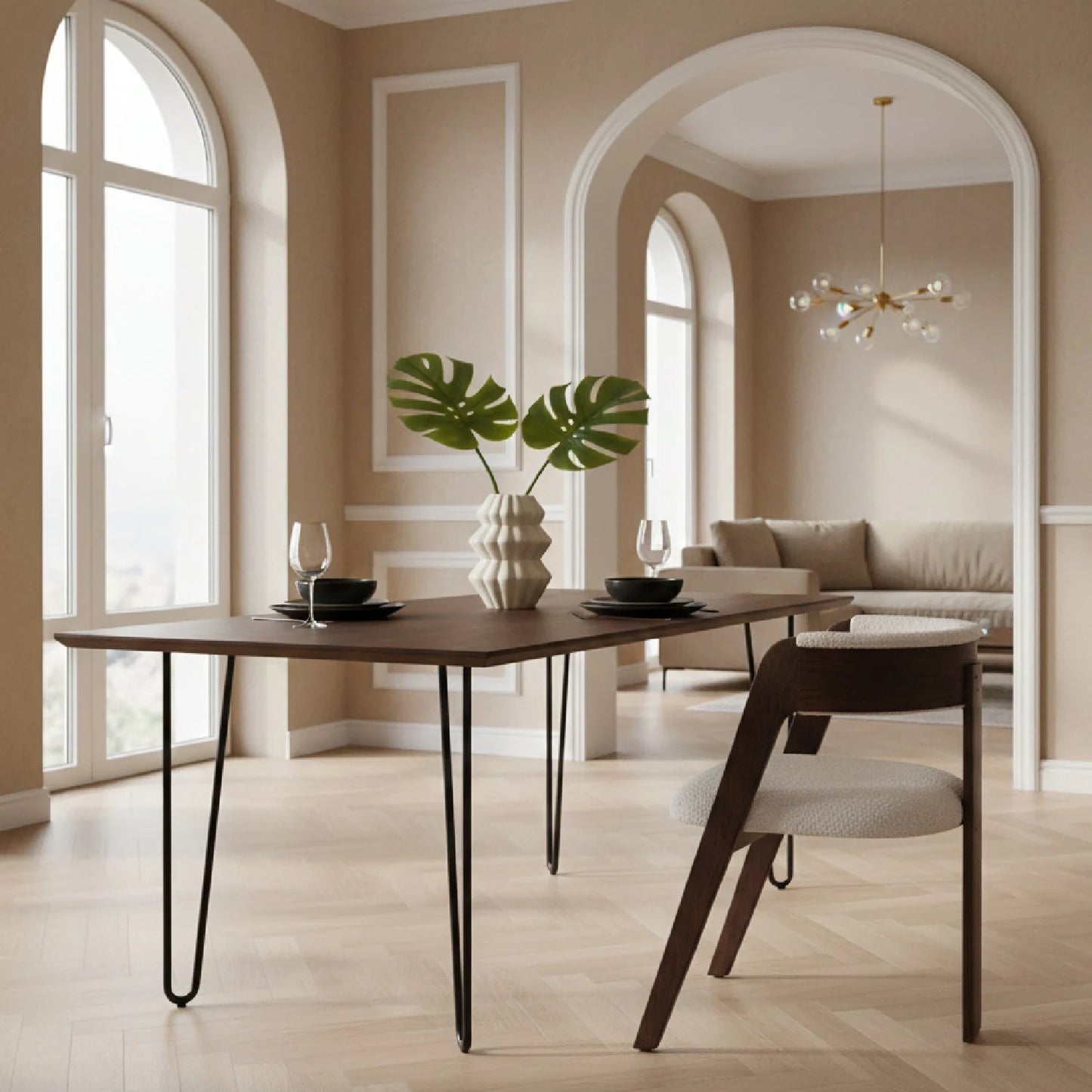 Luxury Upholstered Modern Dining Chair European Style for Villa