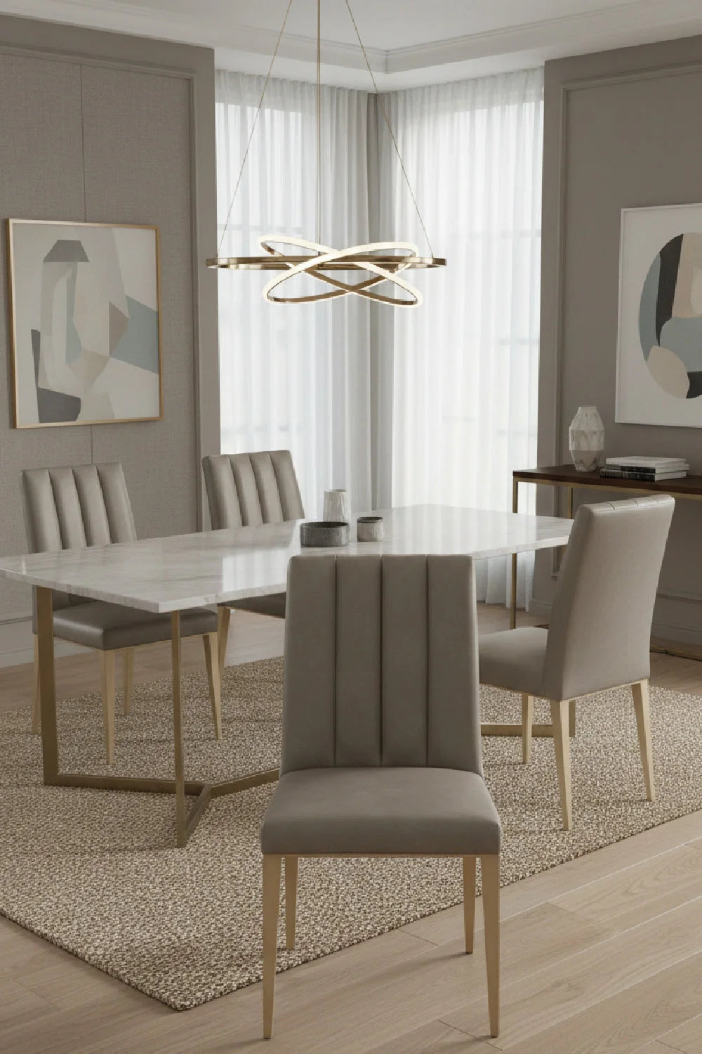 Luxury Upholstered Modern Dining Chair European Style for Villa