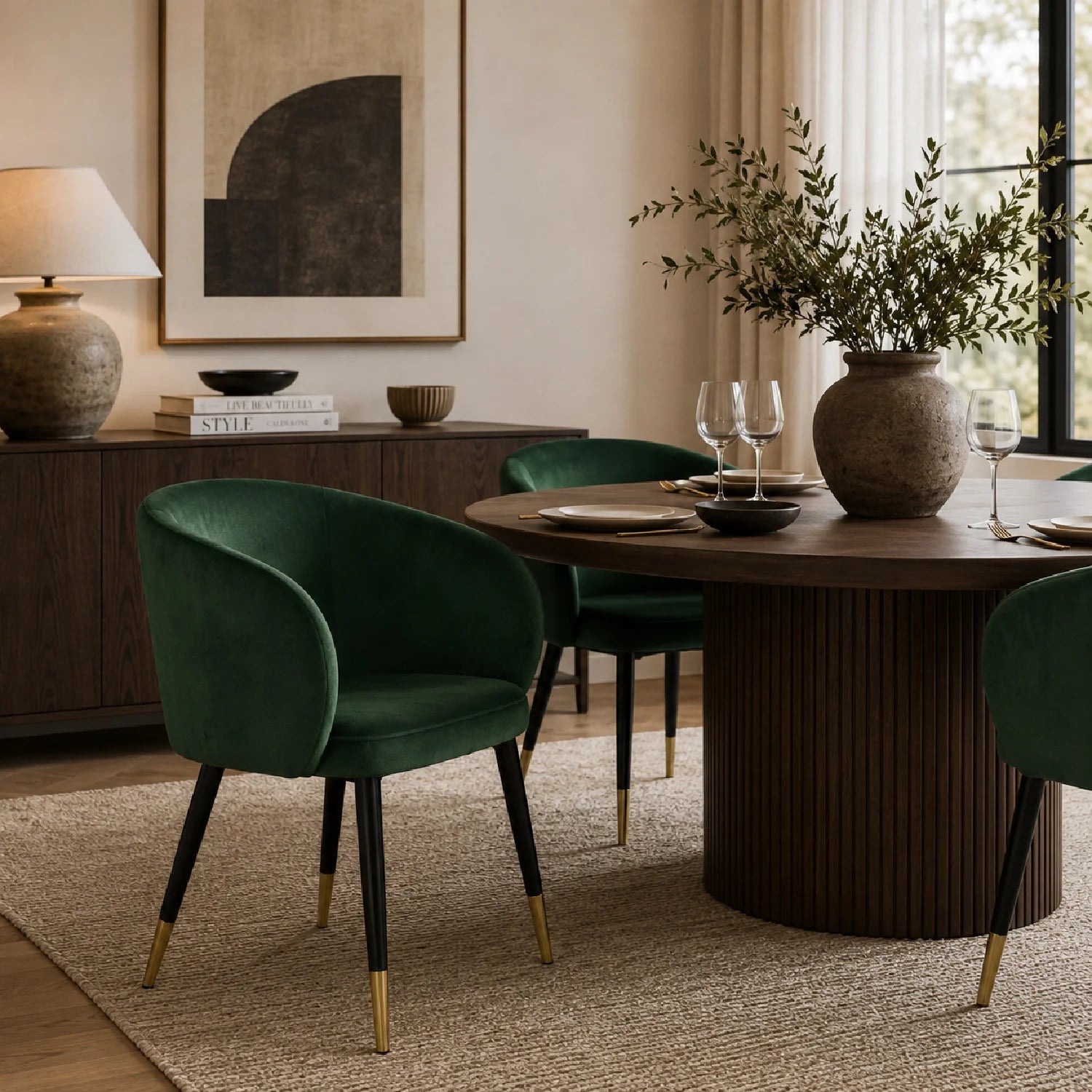 Luxury Upholstered Modern Dining Chair European Style for Villa
