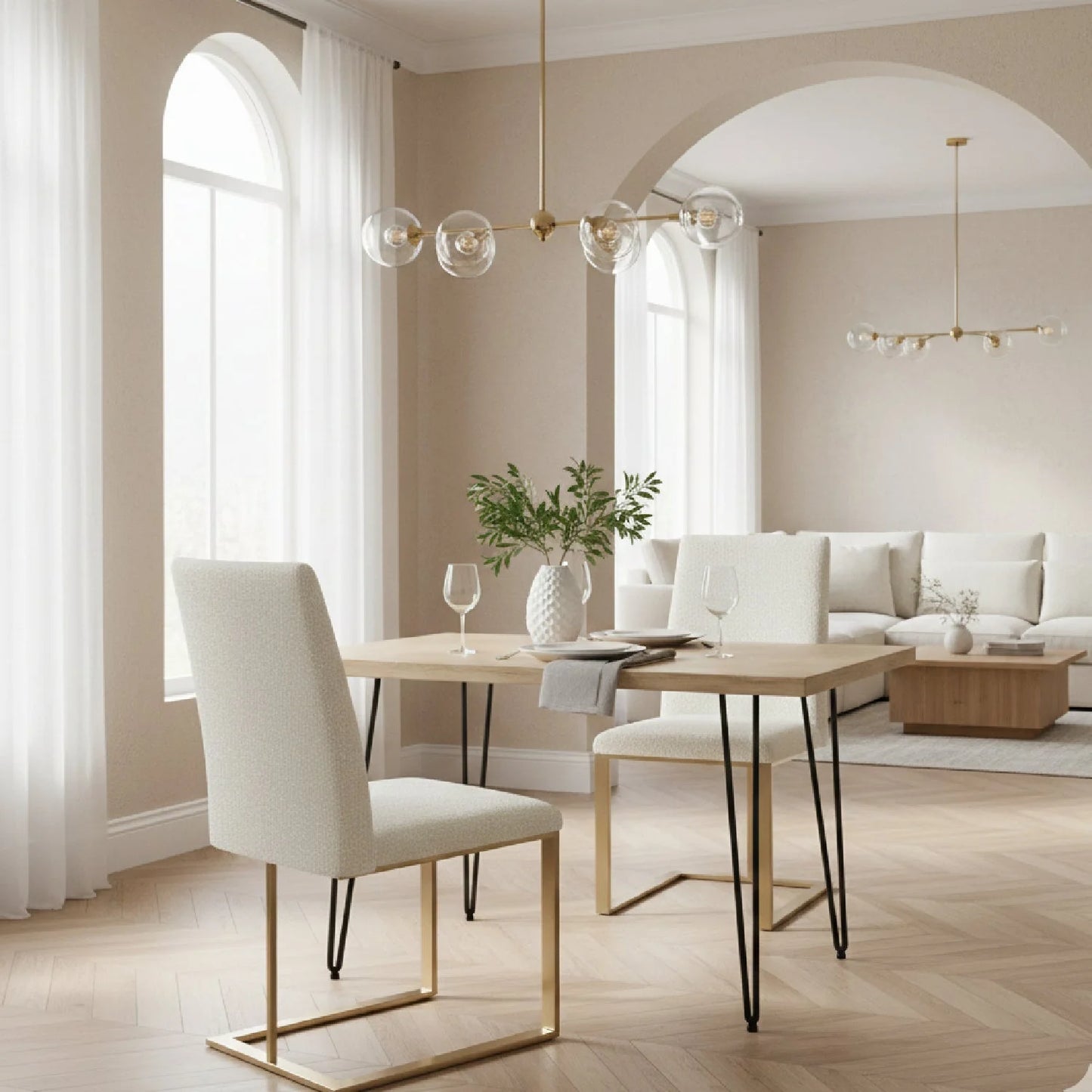 Luxury Upholstered Modern Dining Chair European Style for Villa