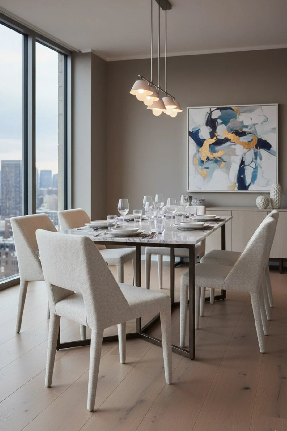Luxury Upholstered Modern Dining Chair European Style for Villa