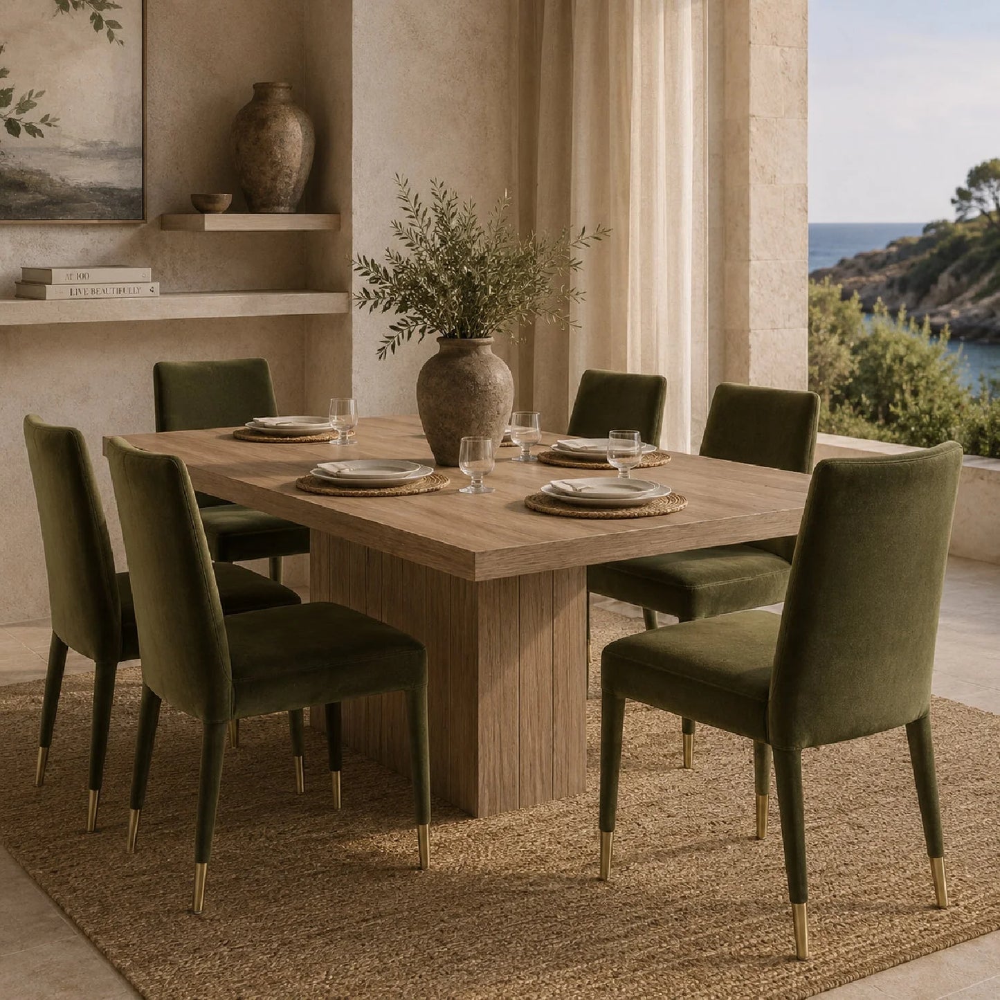 Luxury Upholstered Modern Dining Chair European Style for Villa