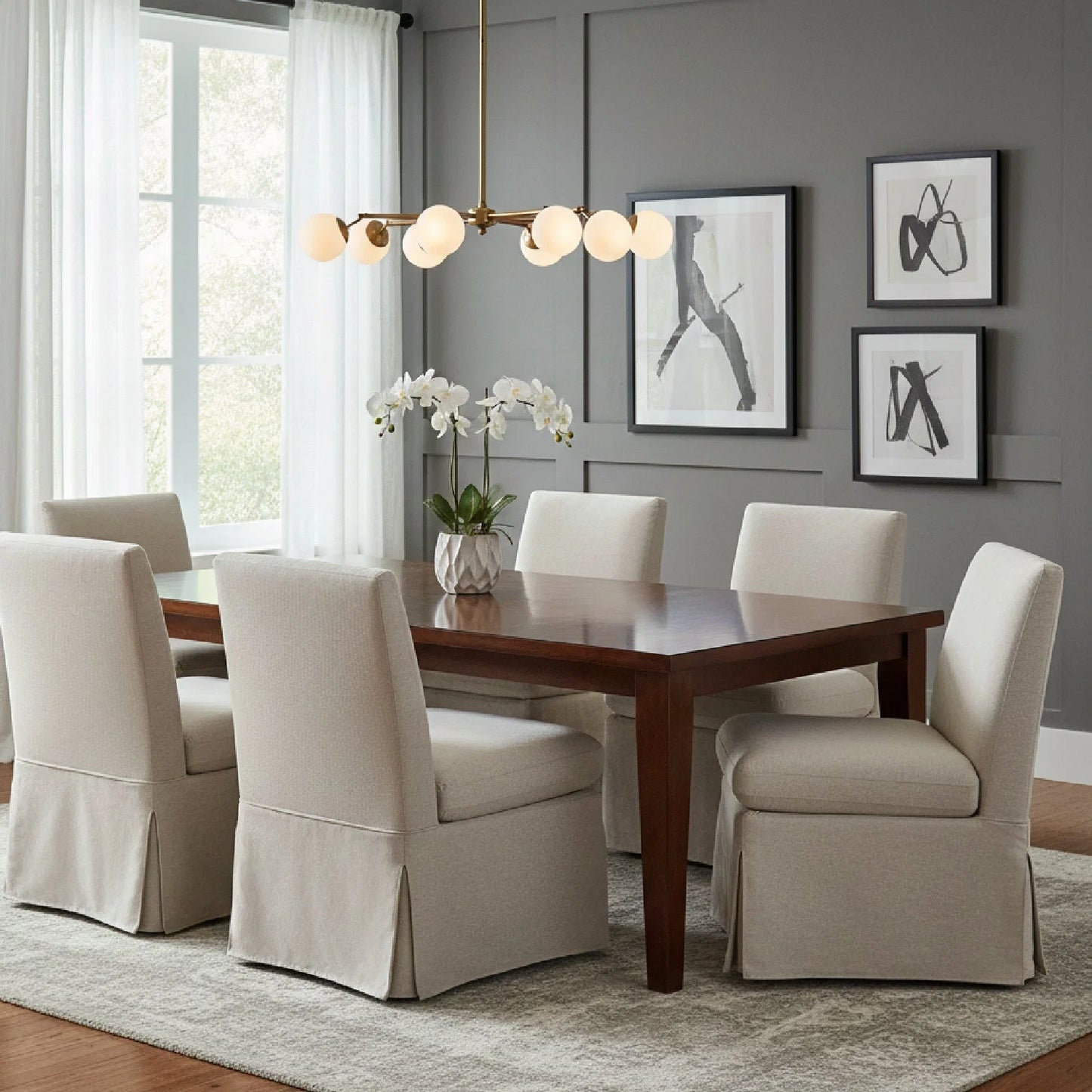 Luxury Upholstered Modern Dining Chair European Style for Villa