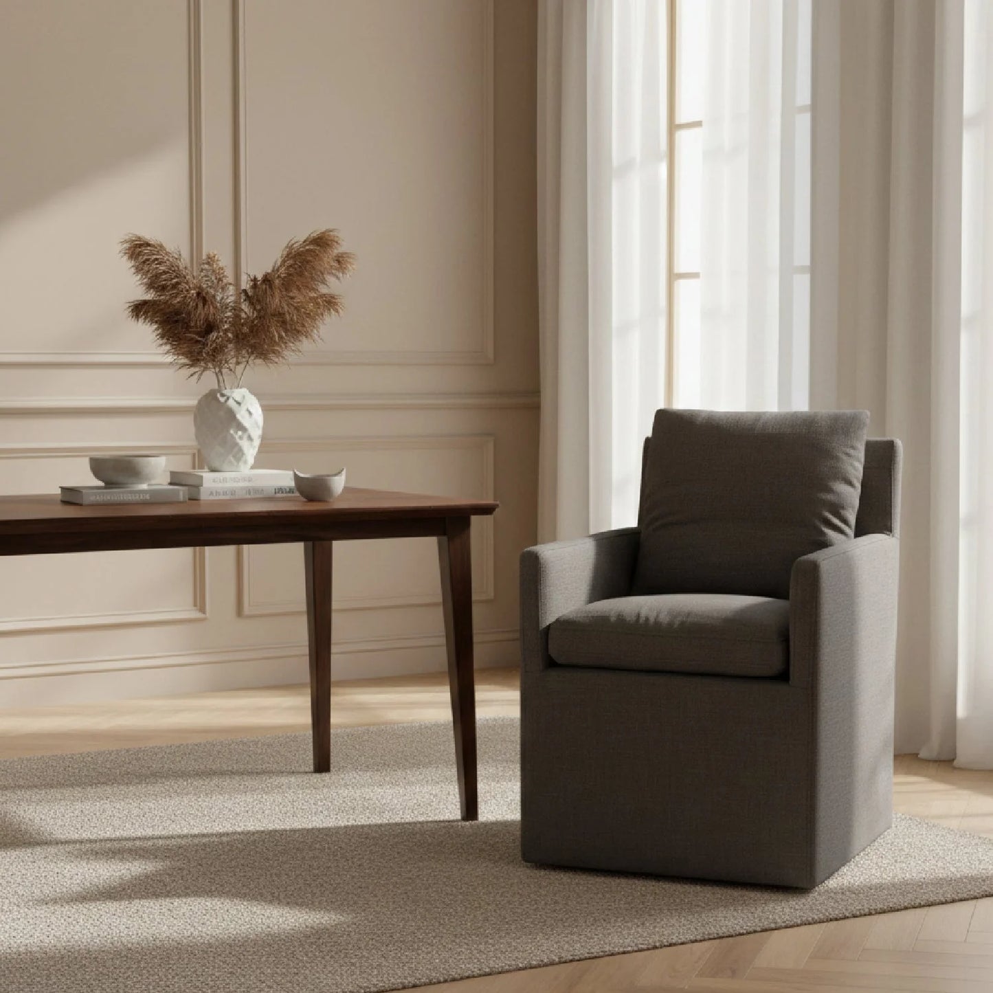 Luxury Upholstered Modern Dining Chair European Style for Villa