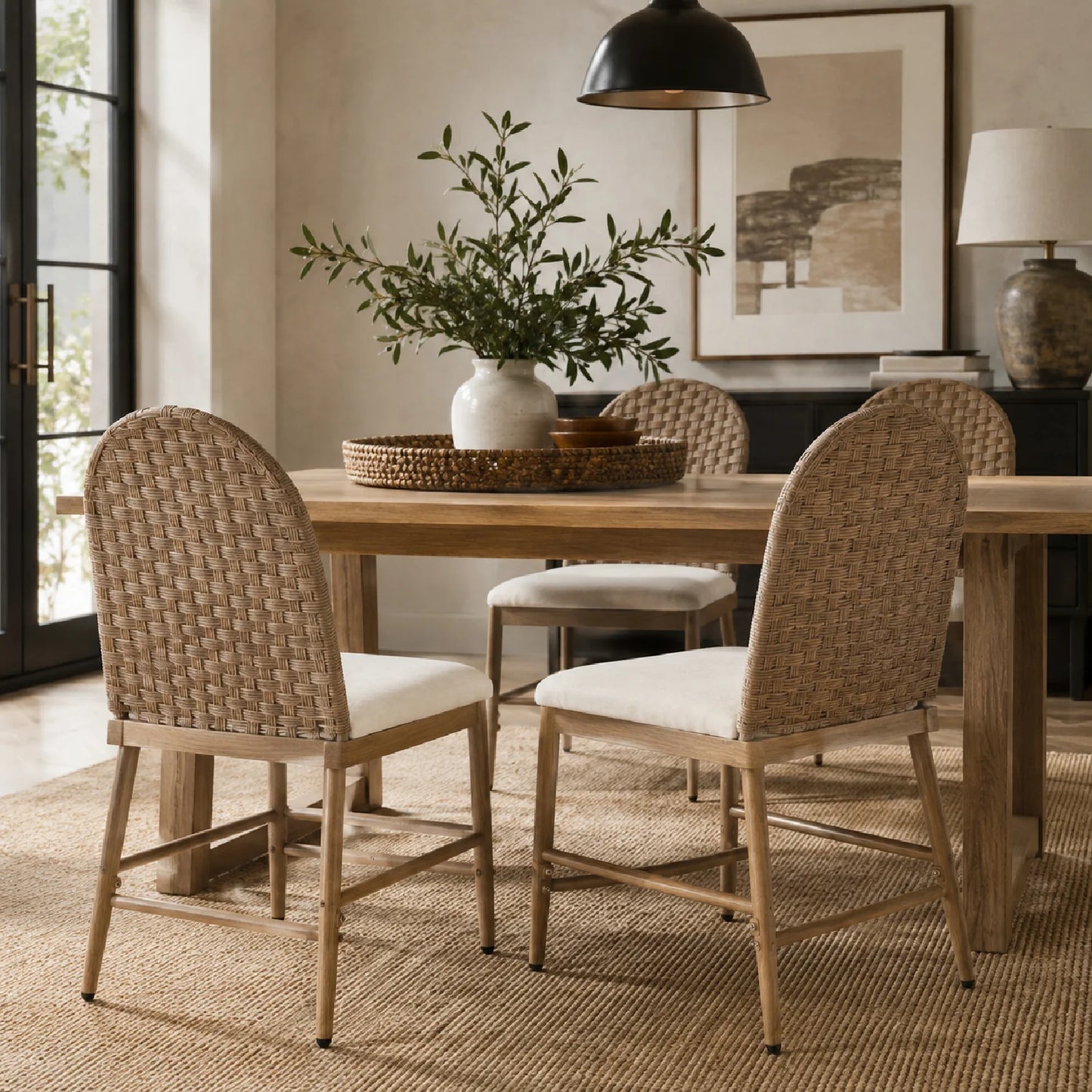 Luxury Upholstered Modern Dining Chair European Style for Villa