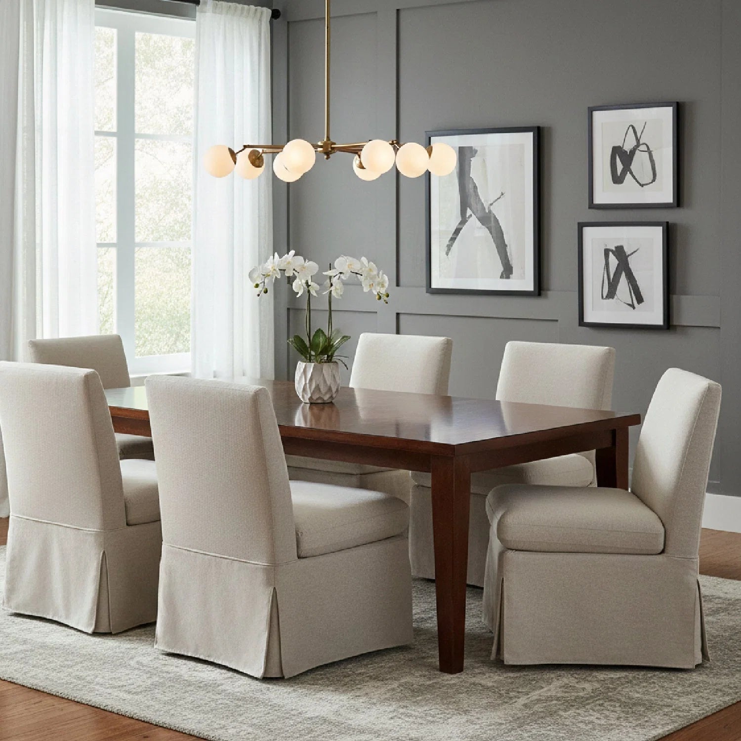 Luxury Upholstered Modern Dining Chair European Style for Villa