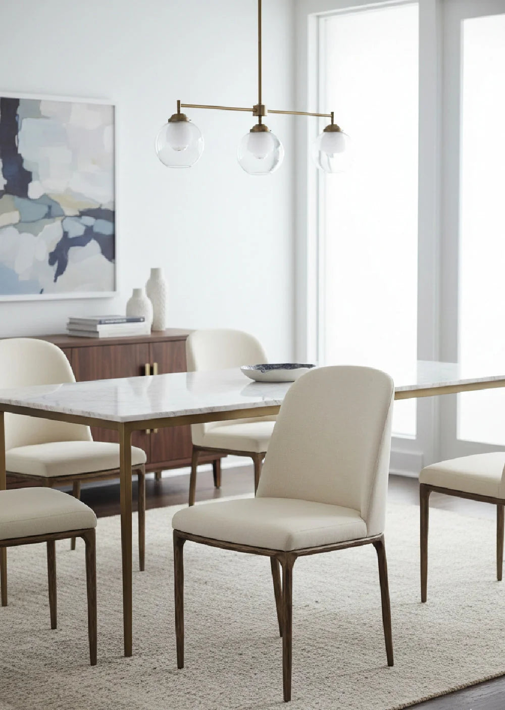 Luxury Upholstered Modern Dining Chair European Style for Villa
