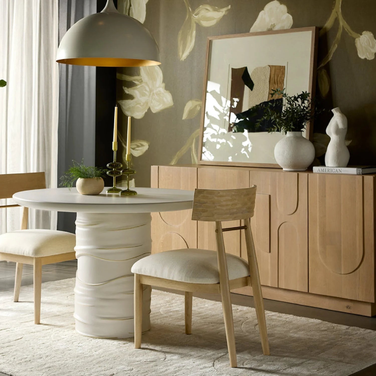 Luxury Upholstered Modern Dining Chair European Style for Villa
