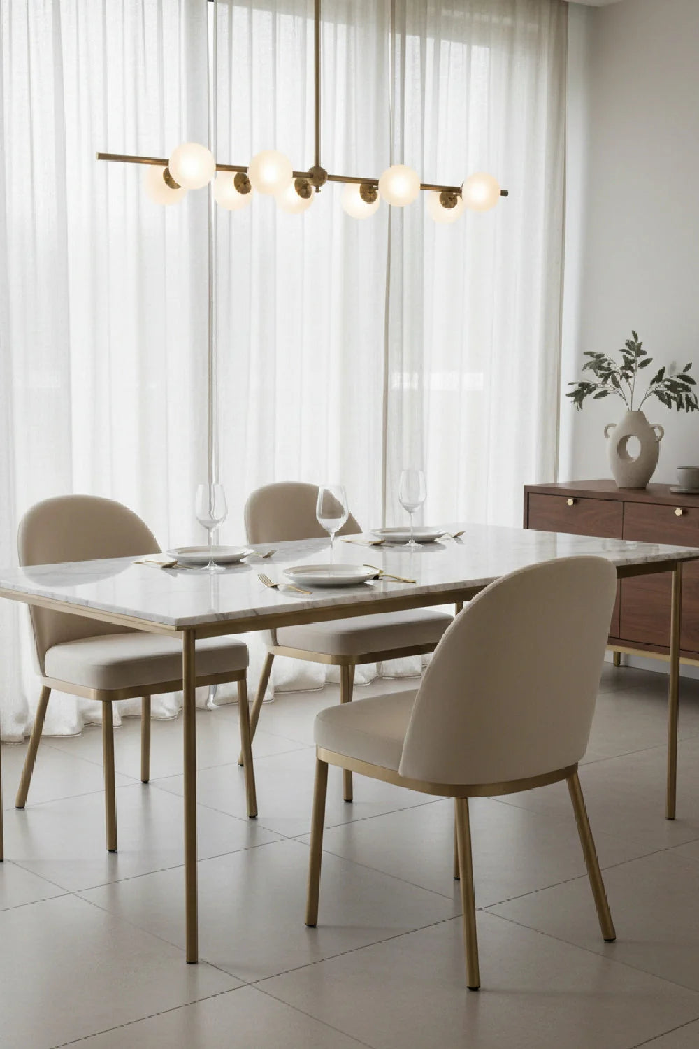 Luxury Upholstered Modern Dining Chair European Style for Villa