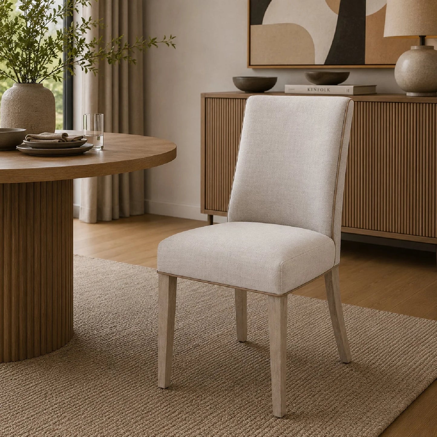Luxury Upholstered Modern Dining Chair European Style for Villa