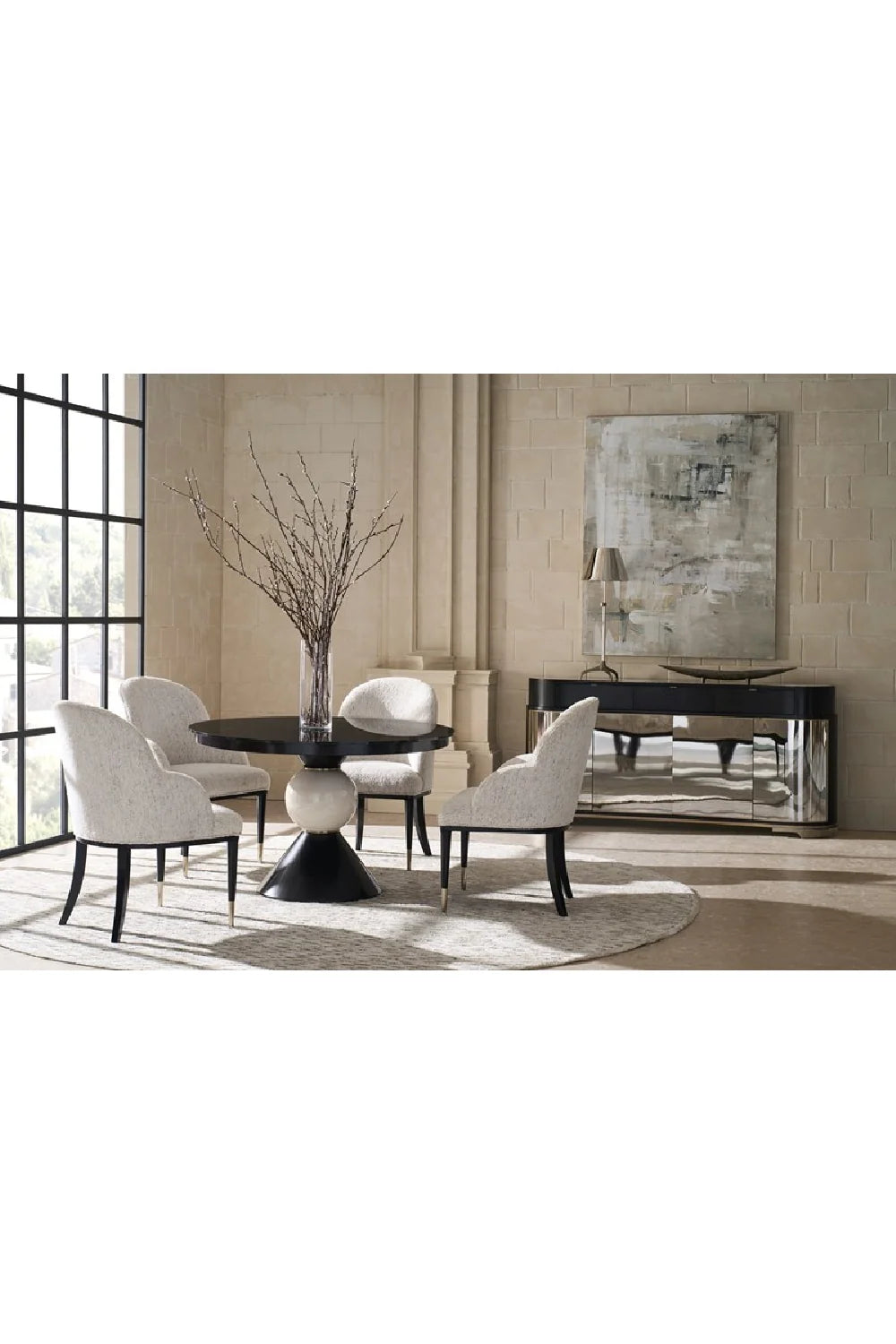Luxury Upholstered Modern Dining Chair European Style for Villa