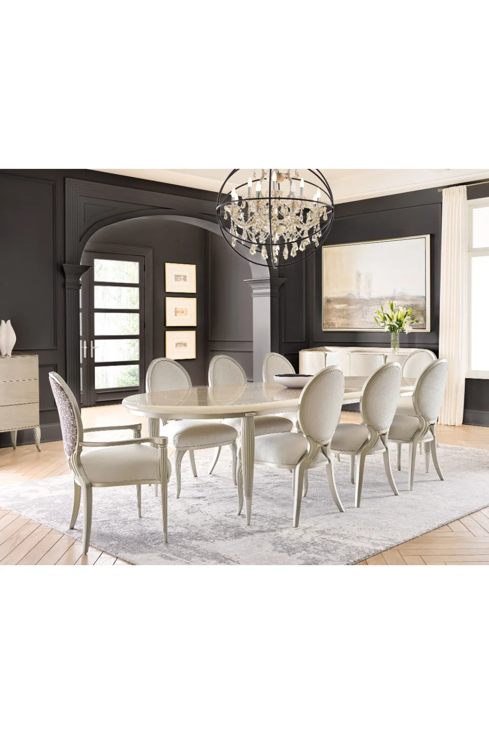 Luxury Upholstered Modern Dining Chair European Style for Villa