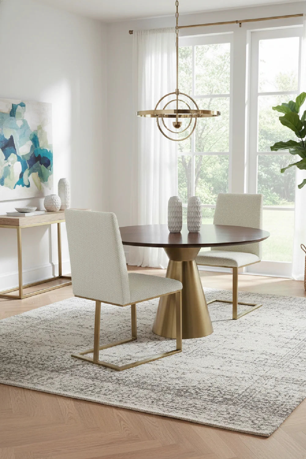 Luxury Upholstered Modern Dining Chair European Style for Villa