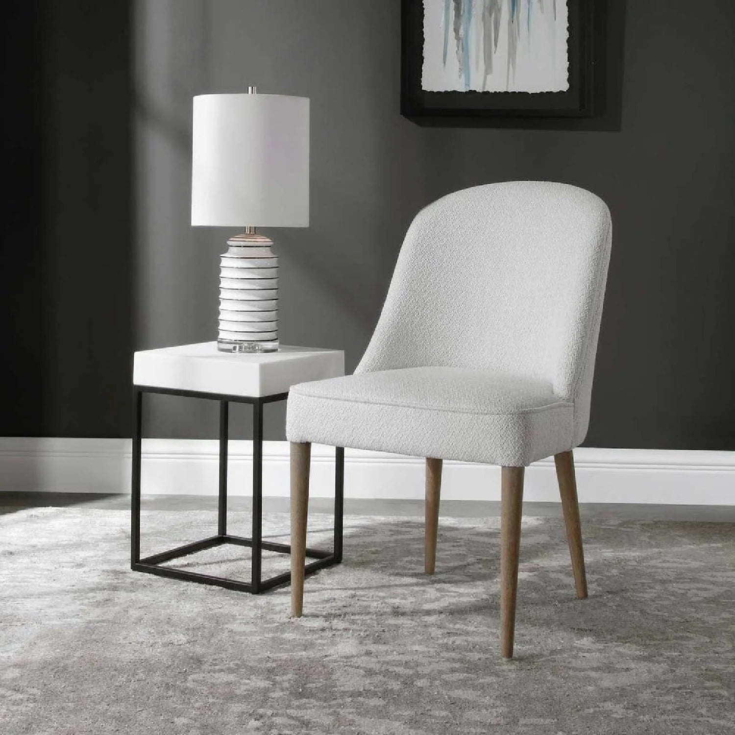 Luxury Upholstered Modern Dining Chair European Style for Villa
