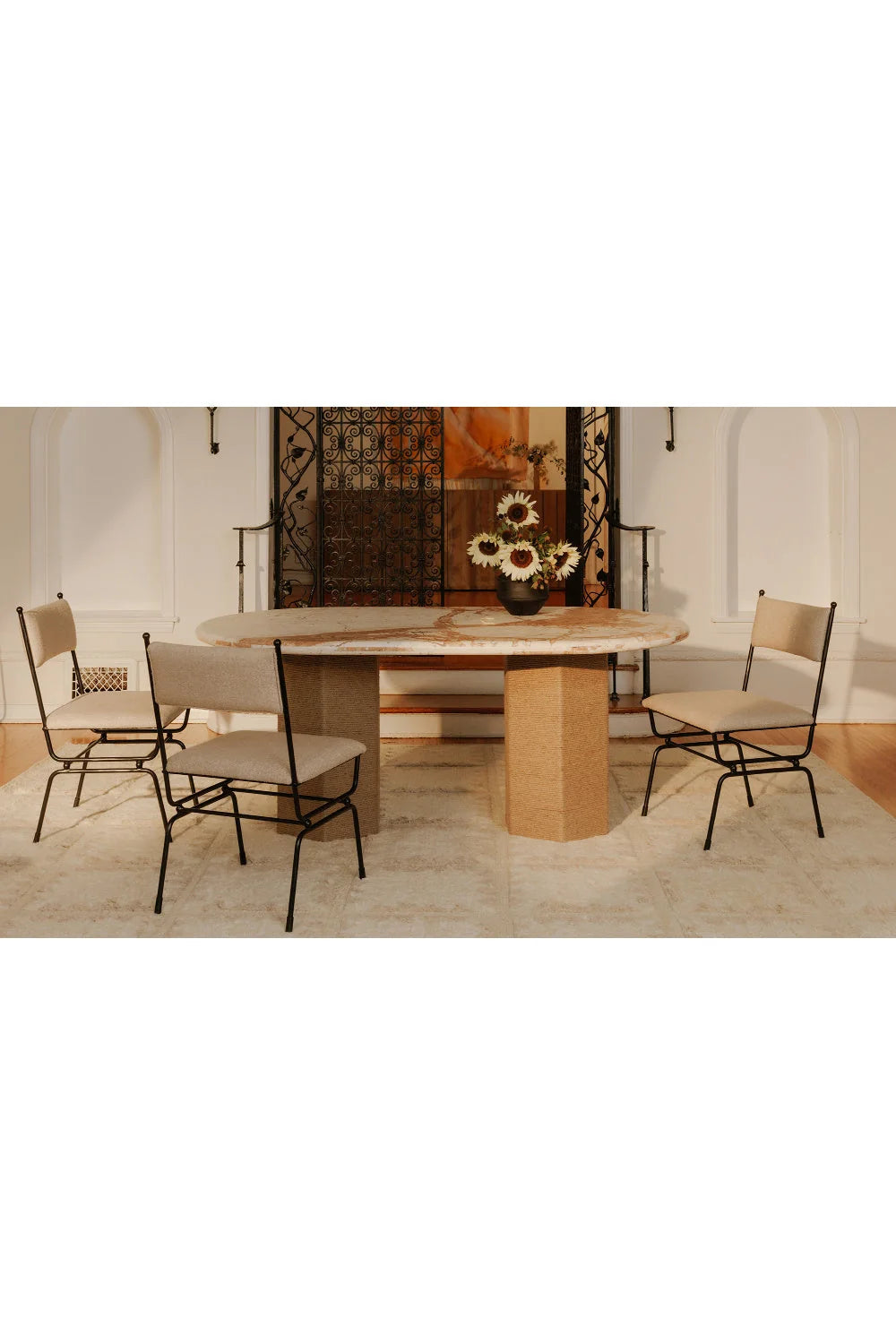 Luxury Upholstered Modern Dining Chair European Style for Villa