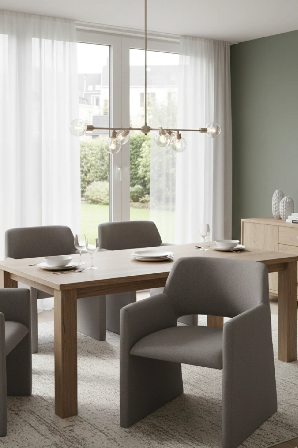 Luxury Upholstered Modern Dining Chair European Style for Villa