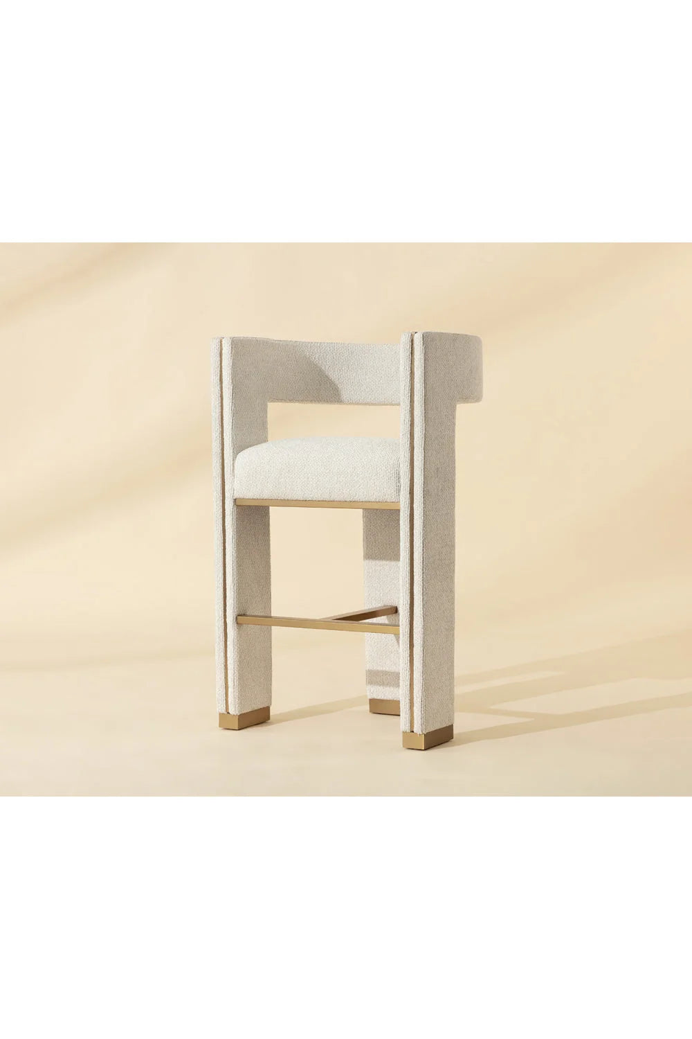 Luxury Upholstered Modern Fabric Bar Stool European Style for Villa