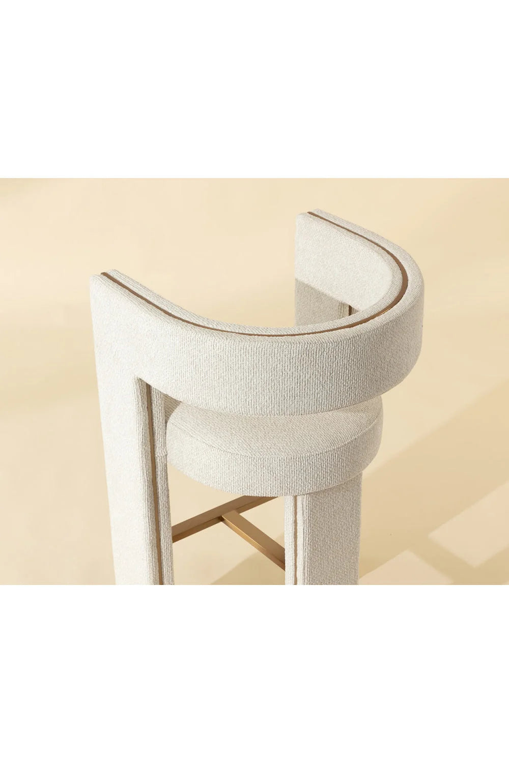 Luxury Upholstered Modern Fabric Bar Stool European Style for Villa