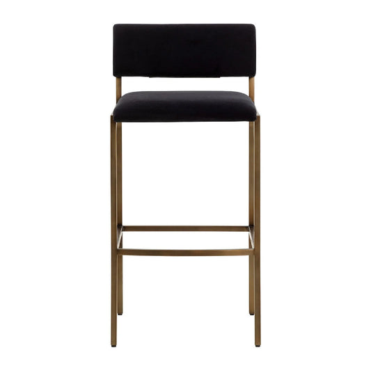 Luxury Upholstered Modern Fabric Bar Stool European Style for Villa