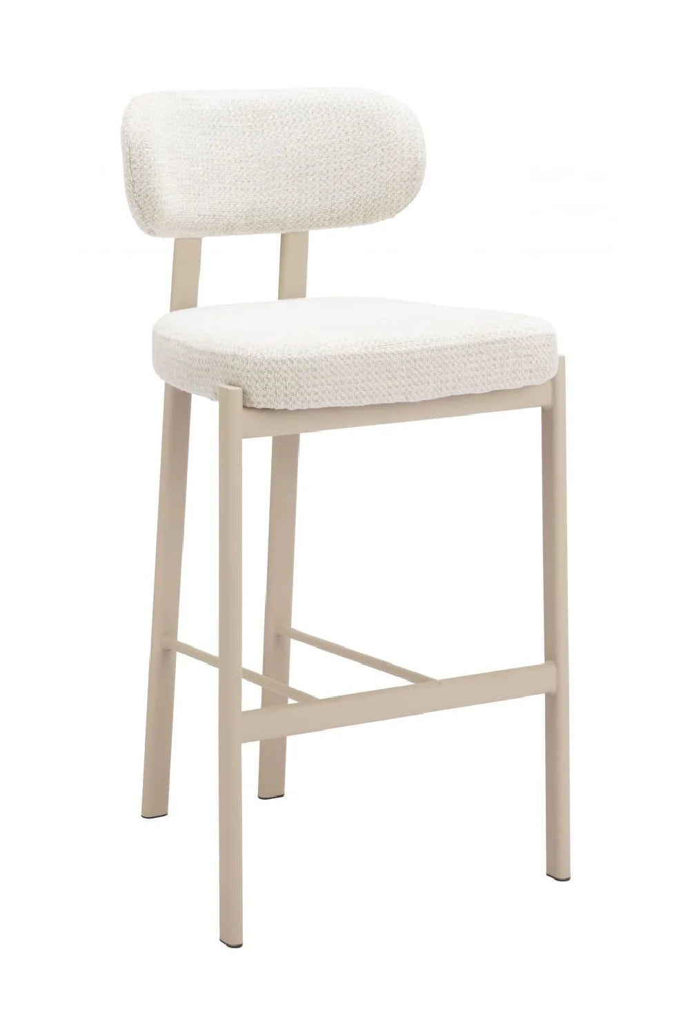 Luxury Upholstered Modern Fabric Bar Stool European Style for Villa