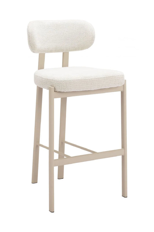 Luxury Upholstered Modern Fabric Bar Stool European Style for Villa