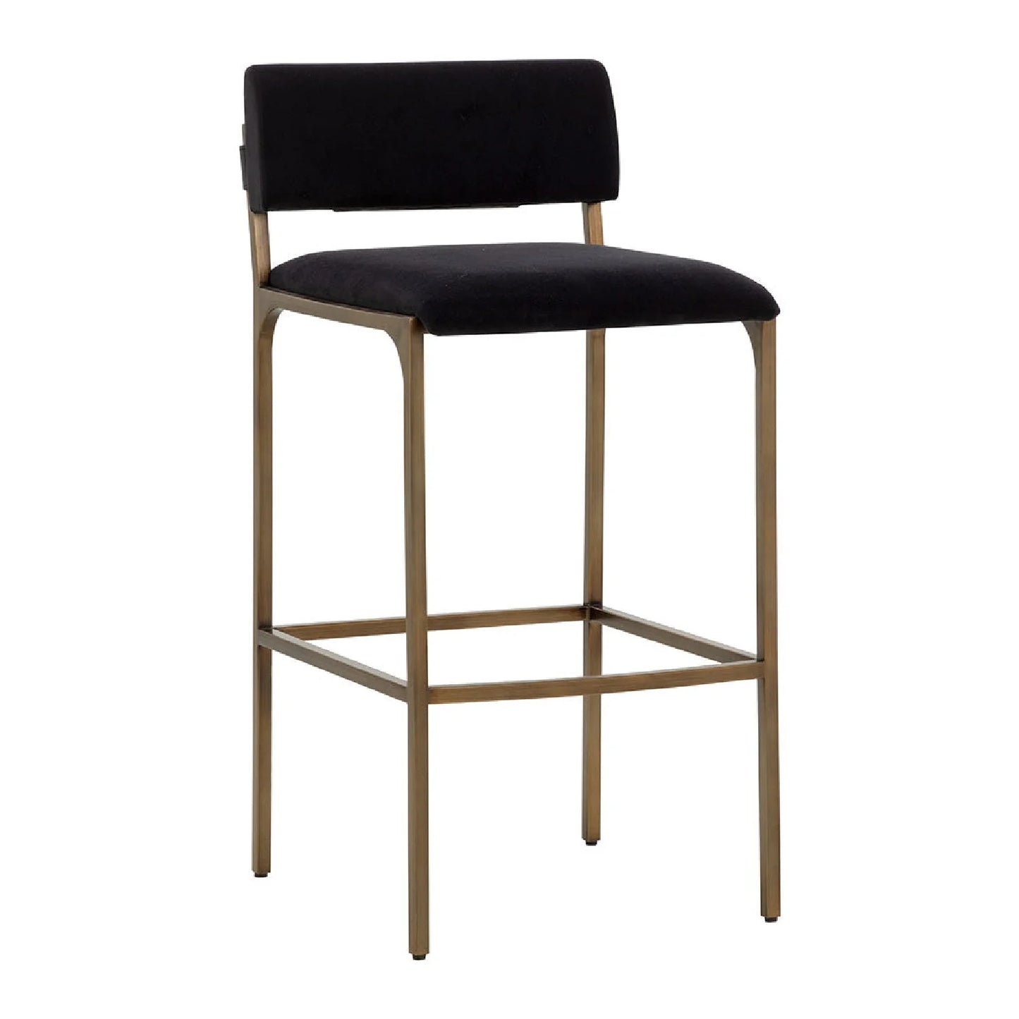 Luxury Upholstered Modern Fabric Bar Stool European Style for Villa