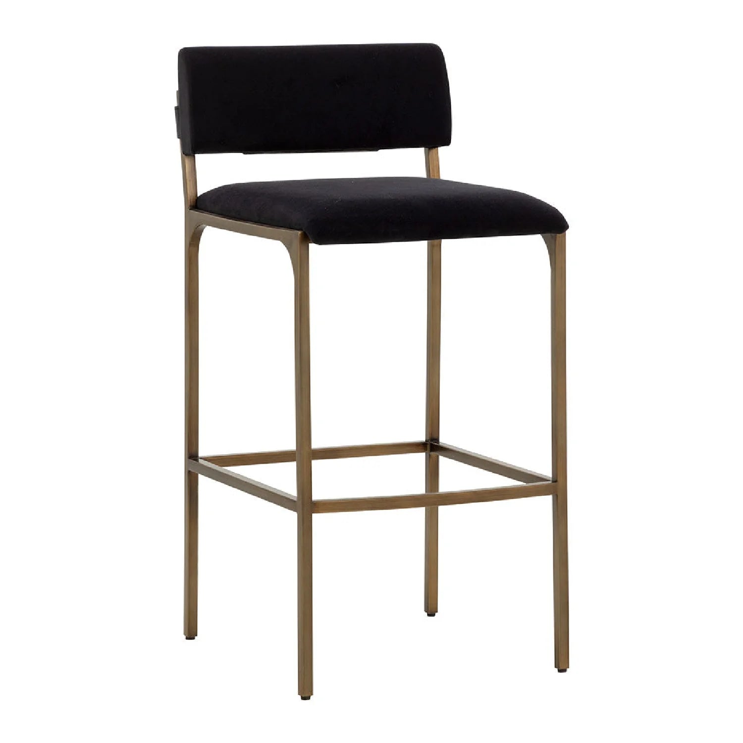 Luxury Upholstered Modern Fabric Bar Stool European Style for Villa