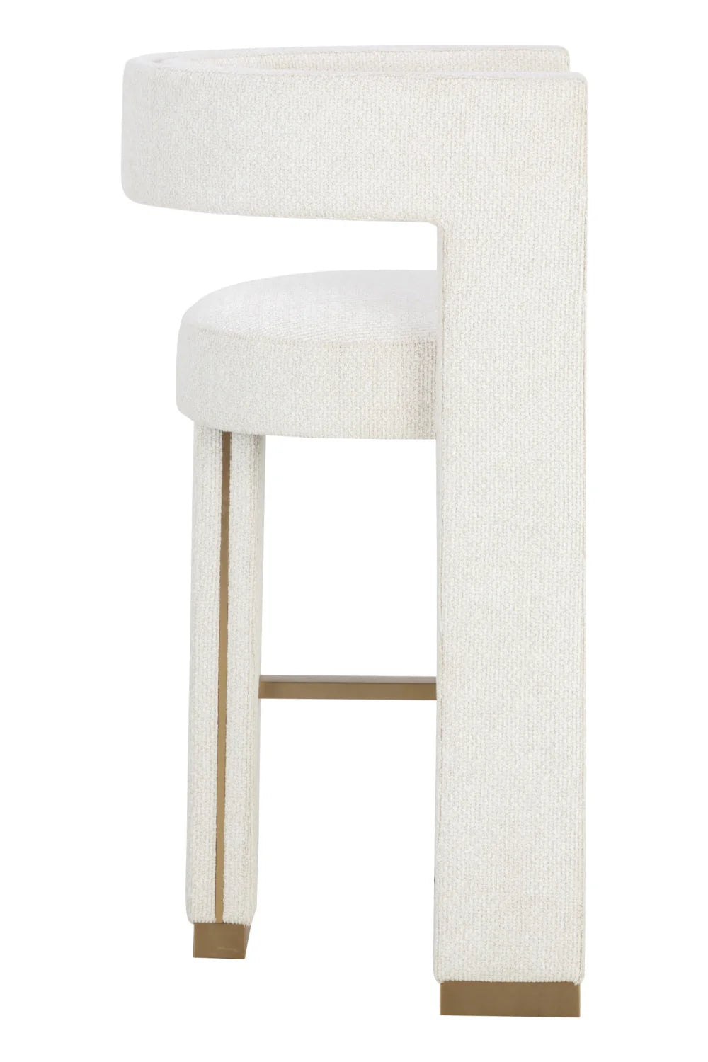 Luxury Upholstered Modern Fabric Bar Stool European Style for Villa